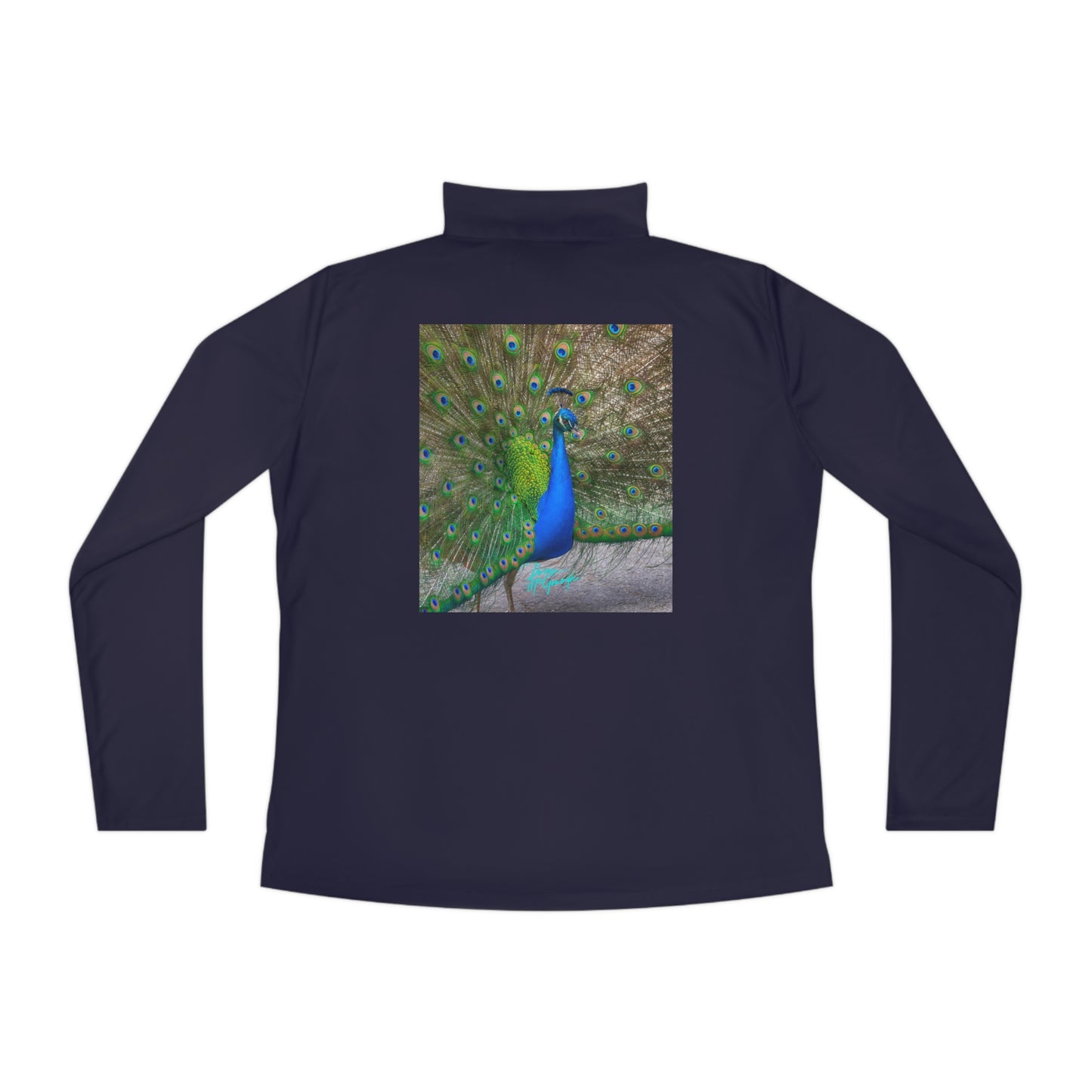 Stay Cozy in Style with Women's Peacock Long Sleeve Quarter Zip Pullover - A Wardrobe Essential