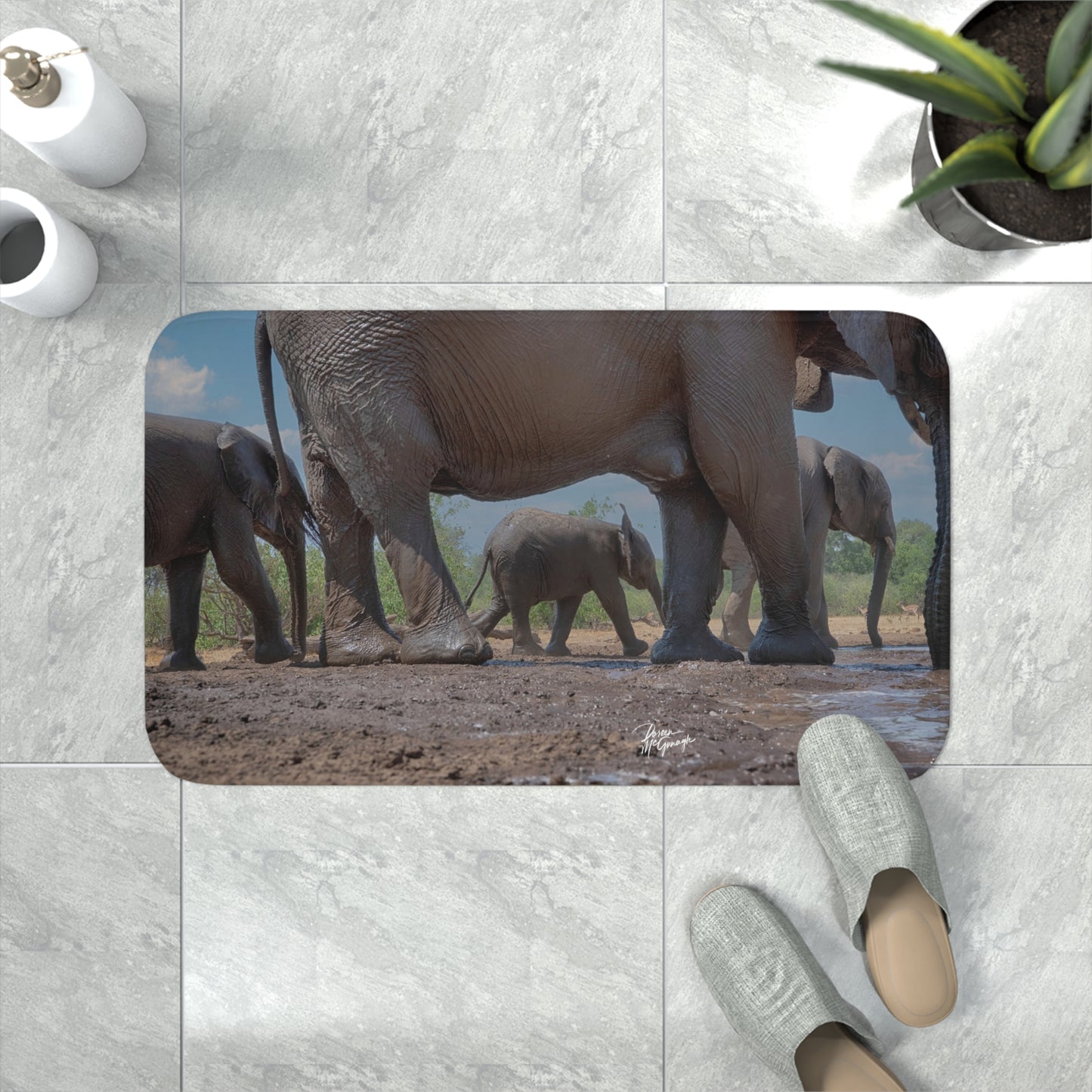 Elephant Baby Memory Foam Bath Mat from Enjoy Nature