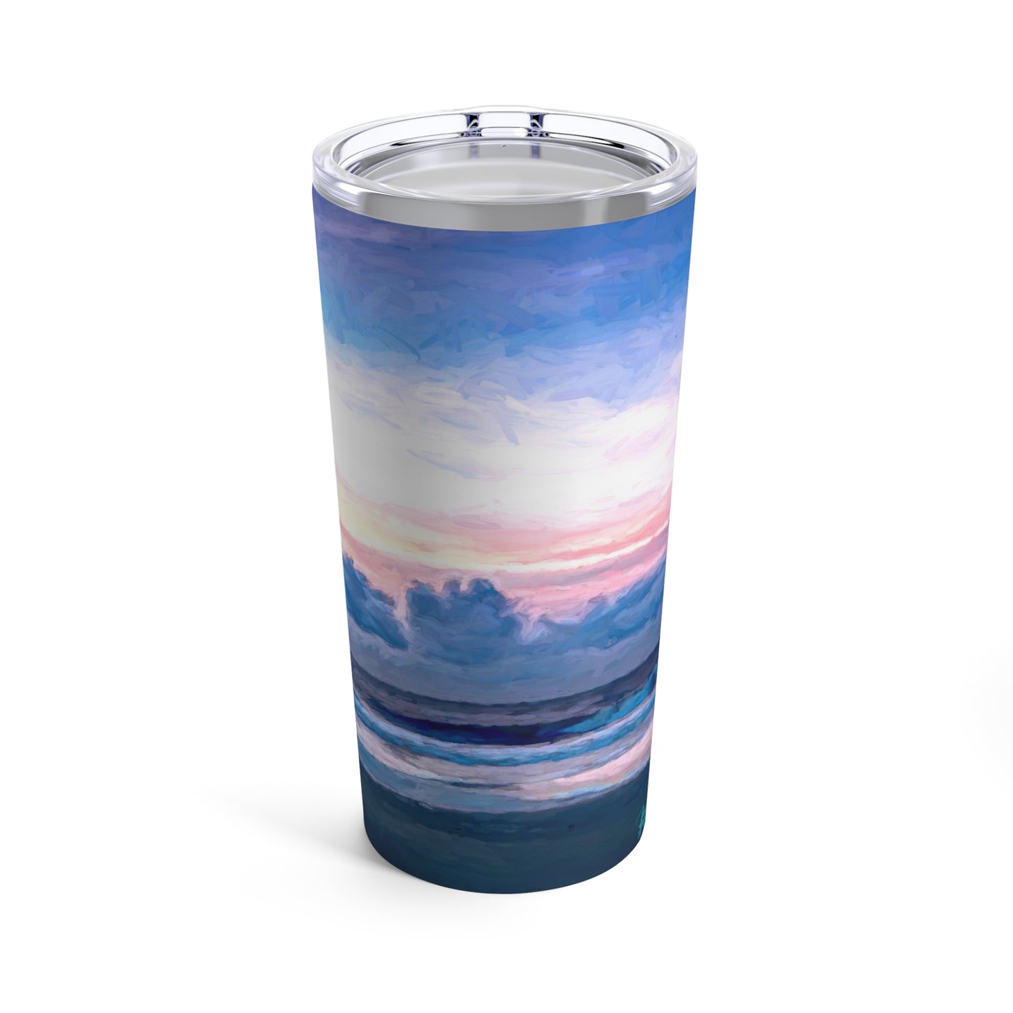 Eco friendly Cotton Candy Sunrise at St. Simon Island, Adventure Quencher Travel Tumbler 20oz insulated