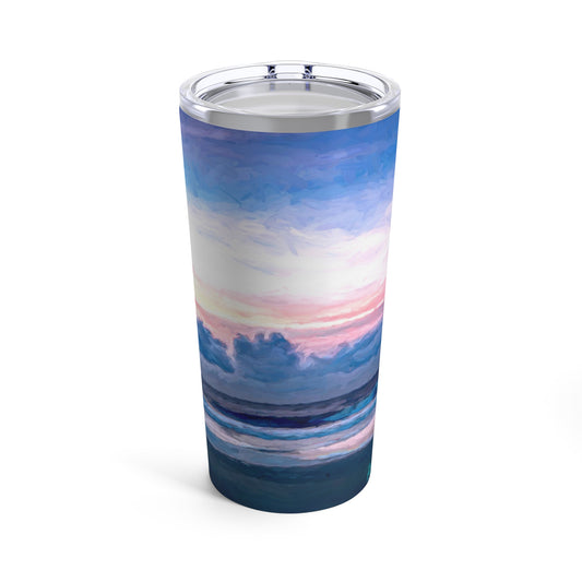 Eco friendly Cotton Candy Sunrise at St. Simon Island, Adventure Quencher Travel Tumbler 20oz insulated