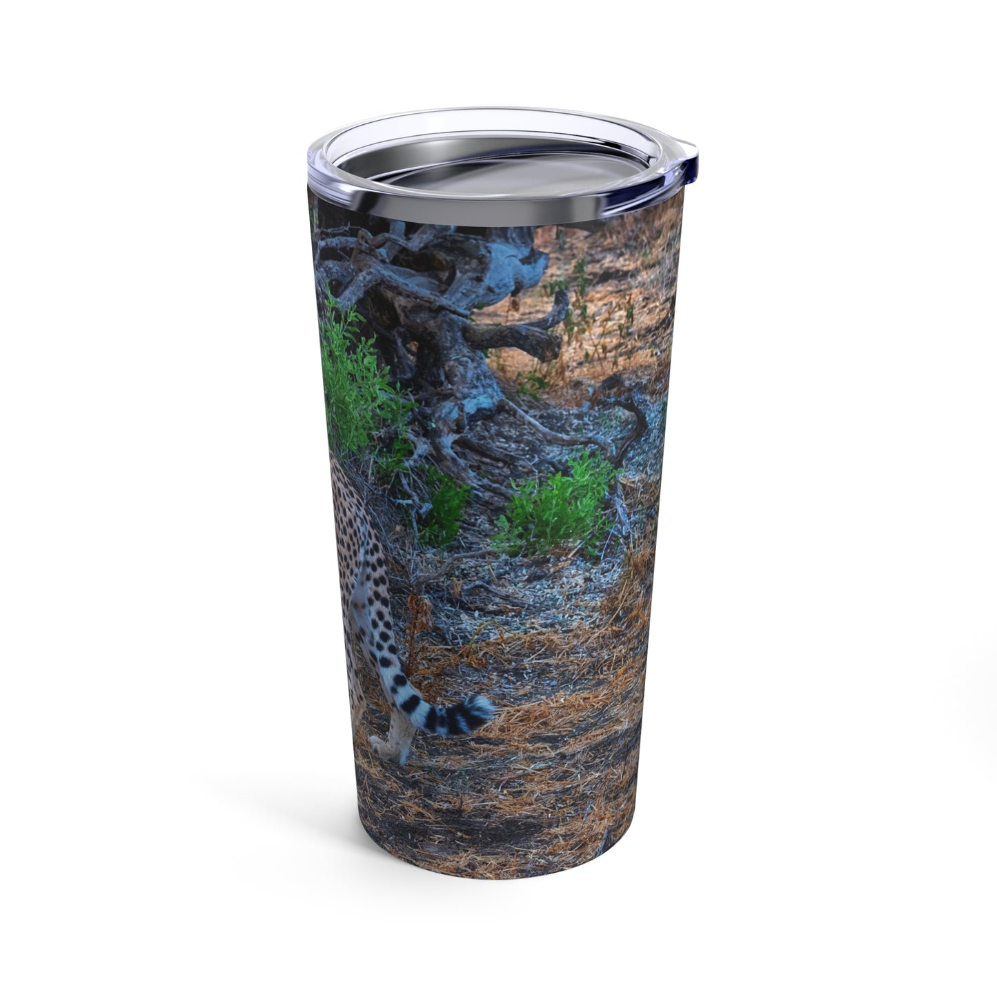 Enjoy Nature Cheetah Stand 20 oz Travel Tumbler