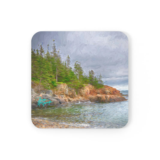 Acadia National Park,  Corkwood Coaster Set