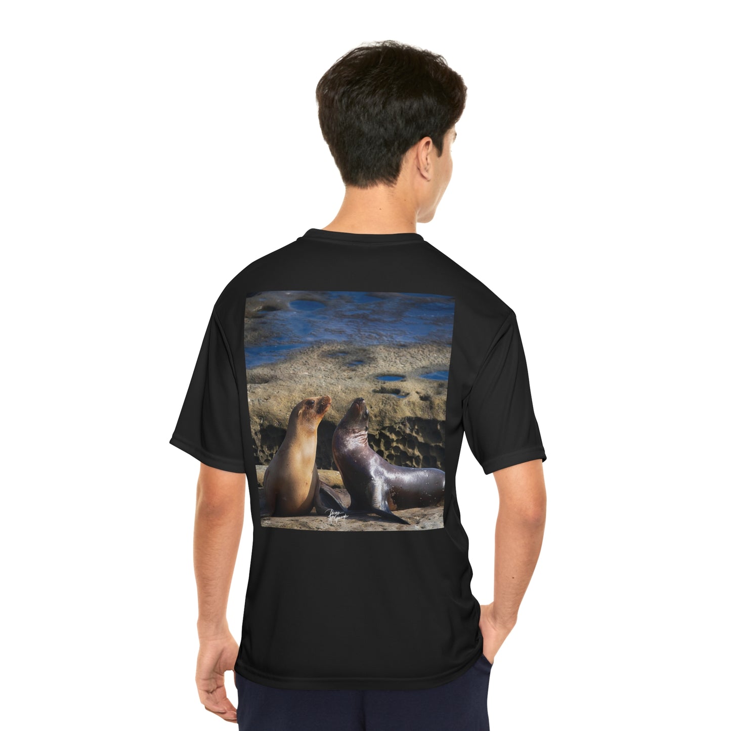 Playful Serenade Sea Lion Men's Performance T-Shirt