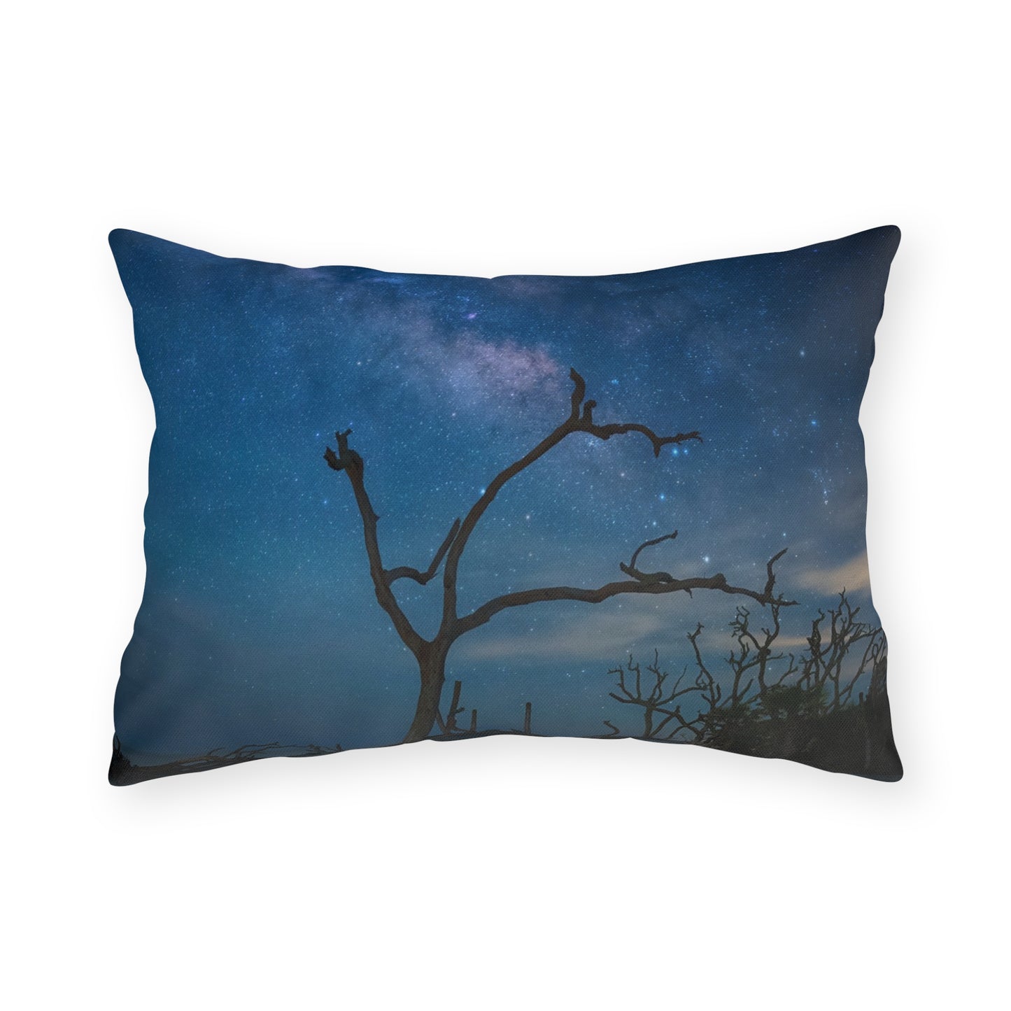 Enjoy Nature Outdoor Pillow with Milky Way Midnight – Artistic, Comfy, and Durable Decorative Accent