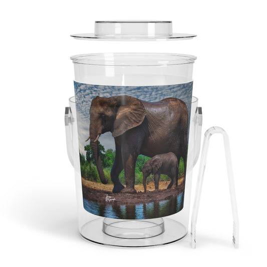 Enjoy Nature Elephant Baby with Mom Insulated Ice Bucket