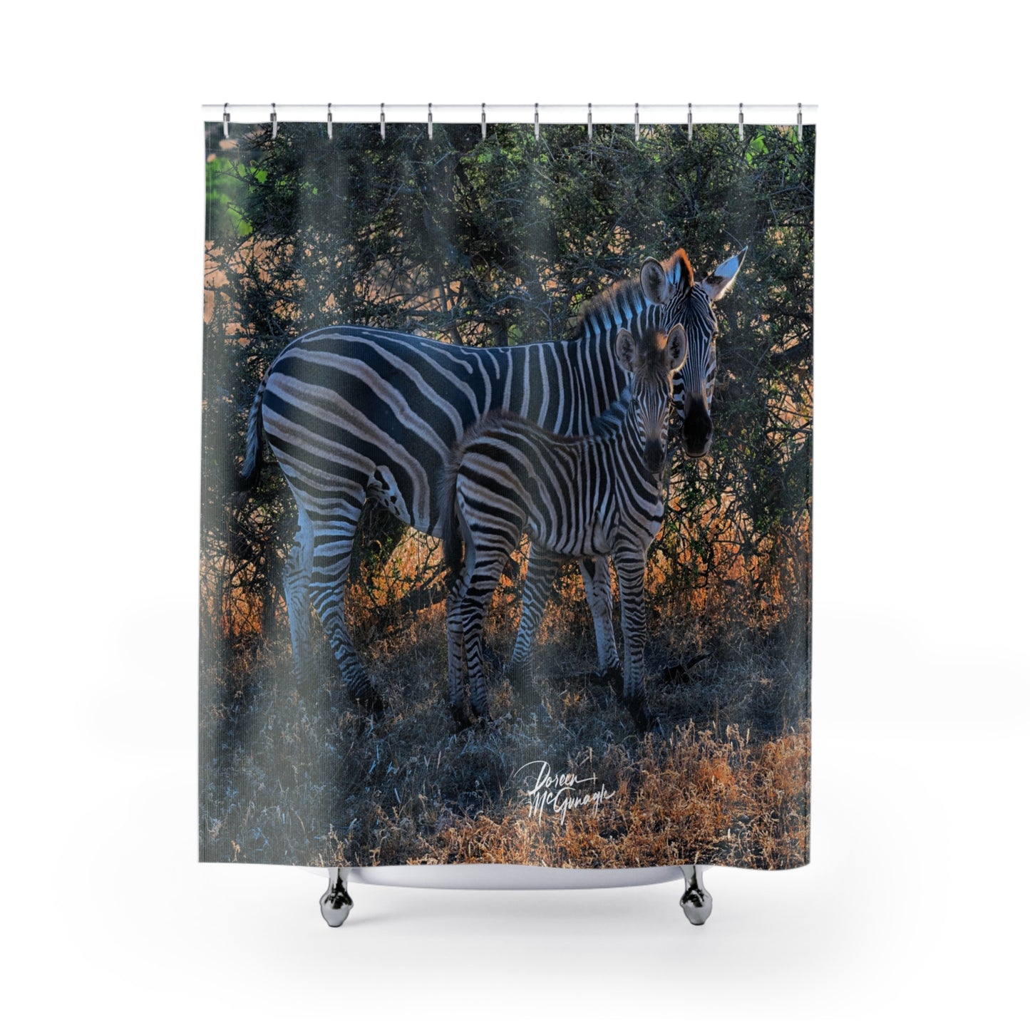 Zebra Stripes Shower Curtain | Bold & Earthy Animal Print Decor by Enjoy Nature