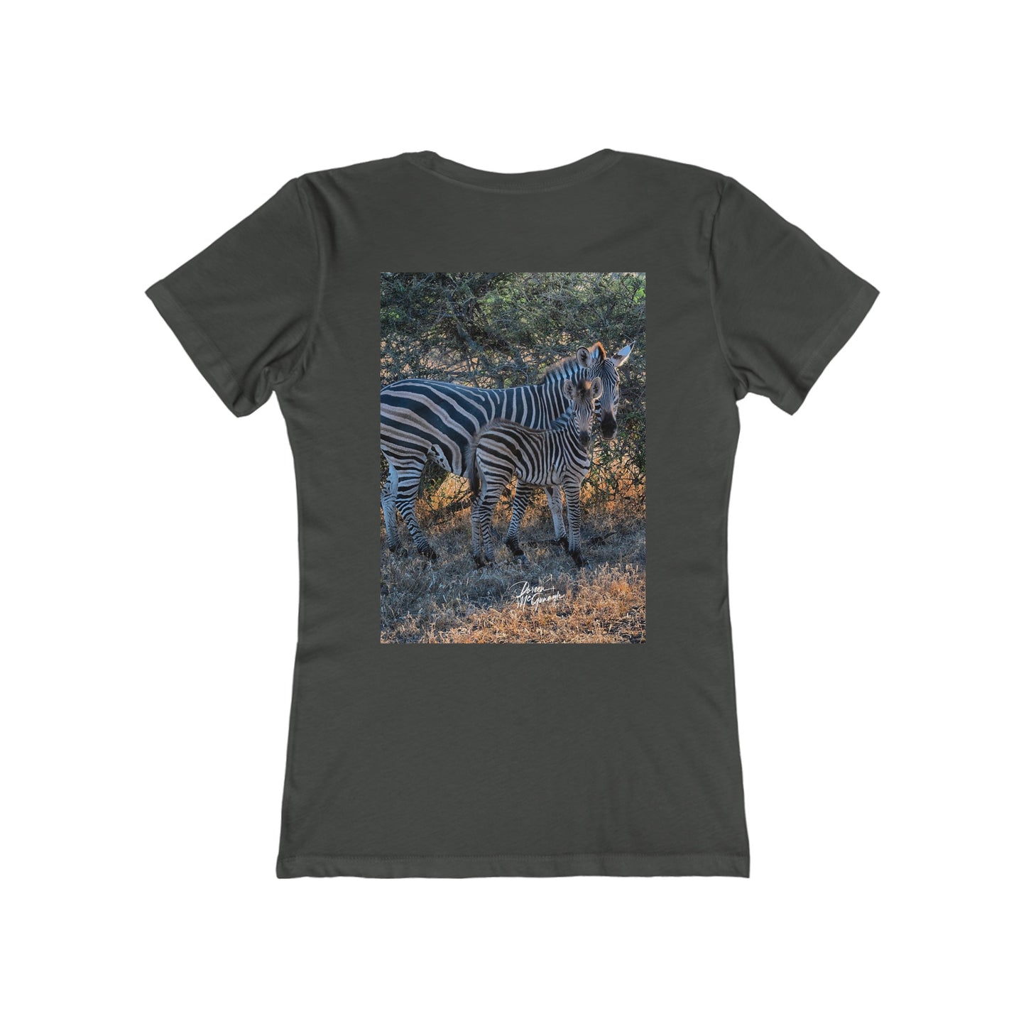 Zebra Stripes Fitted Boyfriend Tee for Women by Enjoy Nature