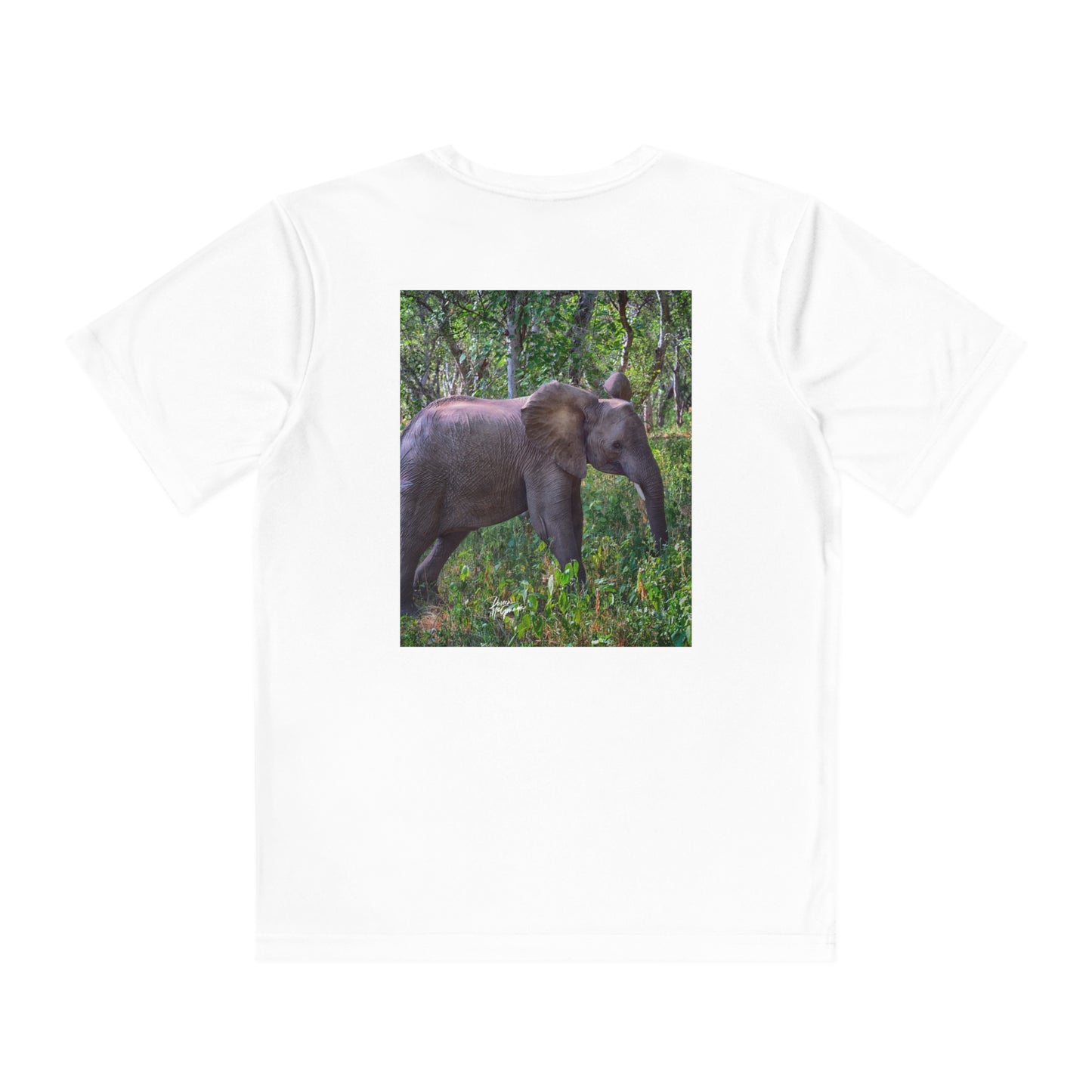 Youth Competitor Tee with Fine Art Image Baby Elephant in Forest by Enjoy Nature