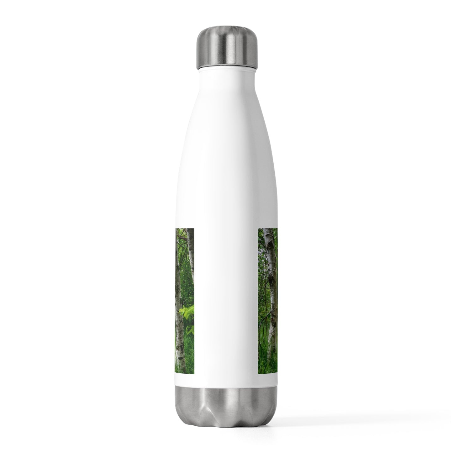 Eco friendly water bottle, Silver Birch Path, 20oz Insulated Bottle