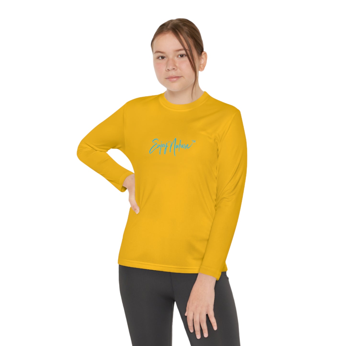 Youth Competitor Long Sleeve Tee with Giraffe Silhouette by Enjoy Nature