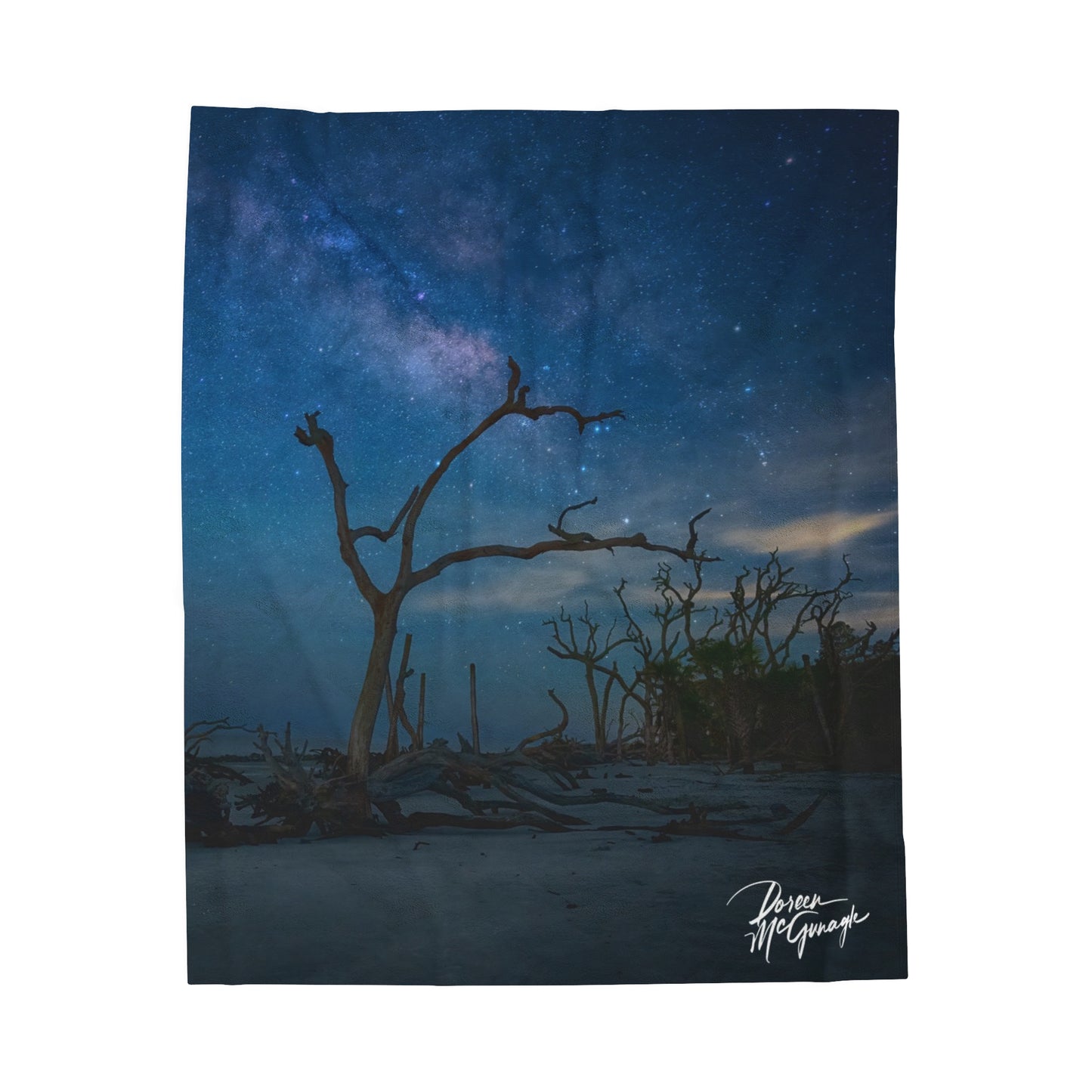 Velveteen Plush Blanket with Milky Way Midnight by Enjoy Nature