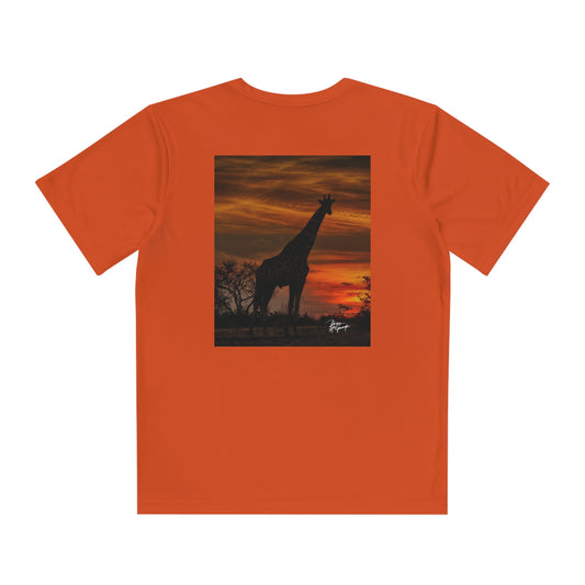 Youth Competitor Tee with Fine Art Image Giraffe Silhouette by Enjoy Nature