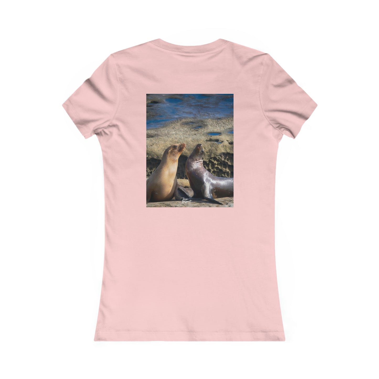 Womens fitted tee shirts Playful Serenade Sea Lions, summer t shirts