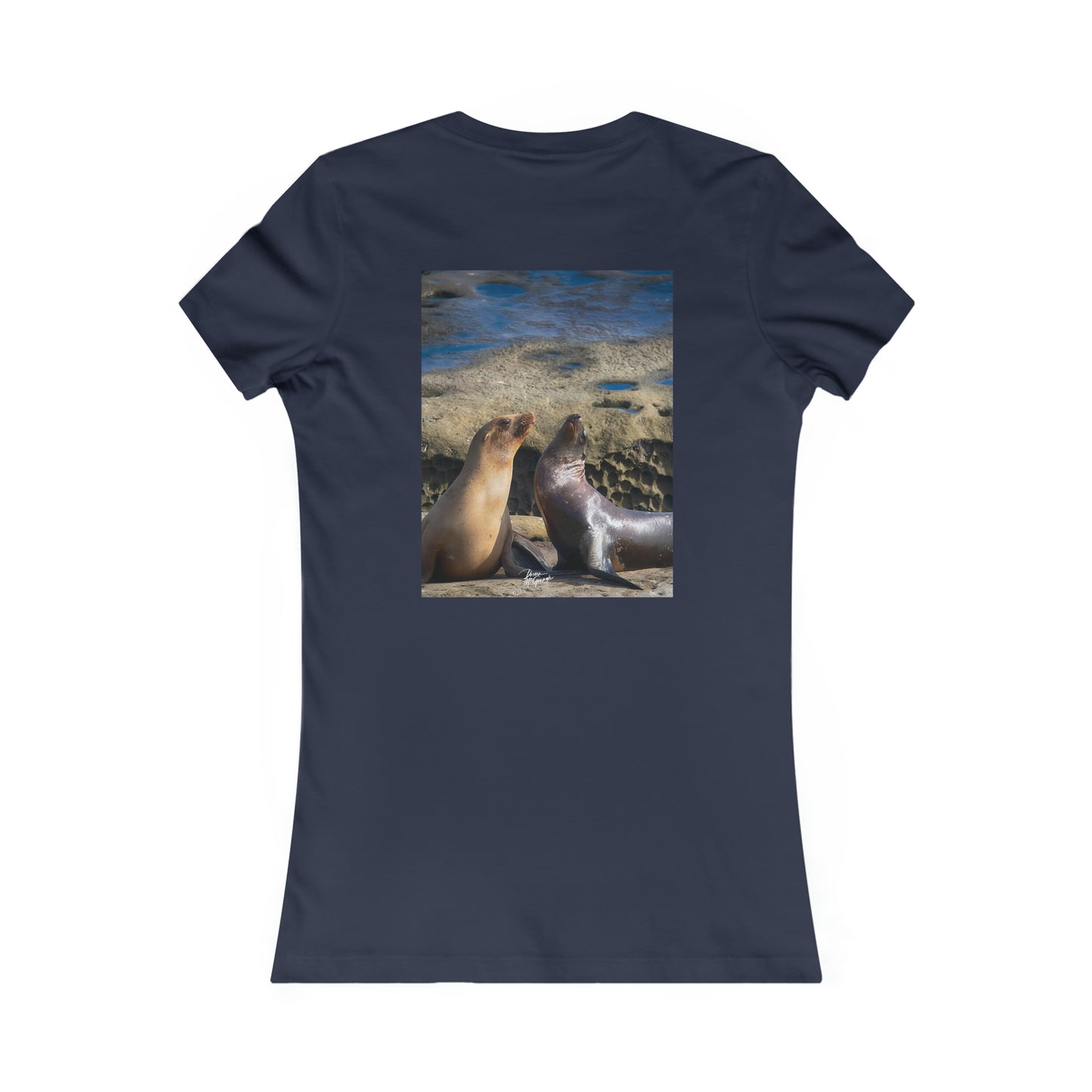 Womens fitted tee shirts Playful Serenade Sea Lions, summer t shirts