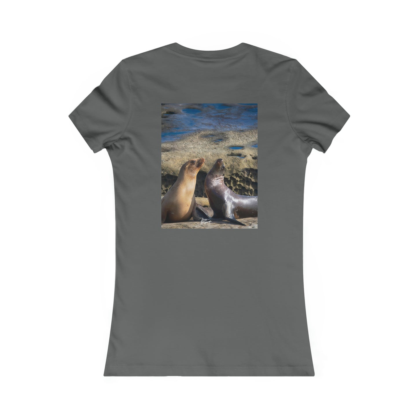 Womens fitted tee shirts Playful Serenade Sea Lions, summer t shirts