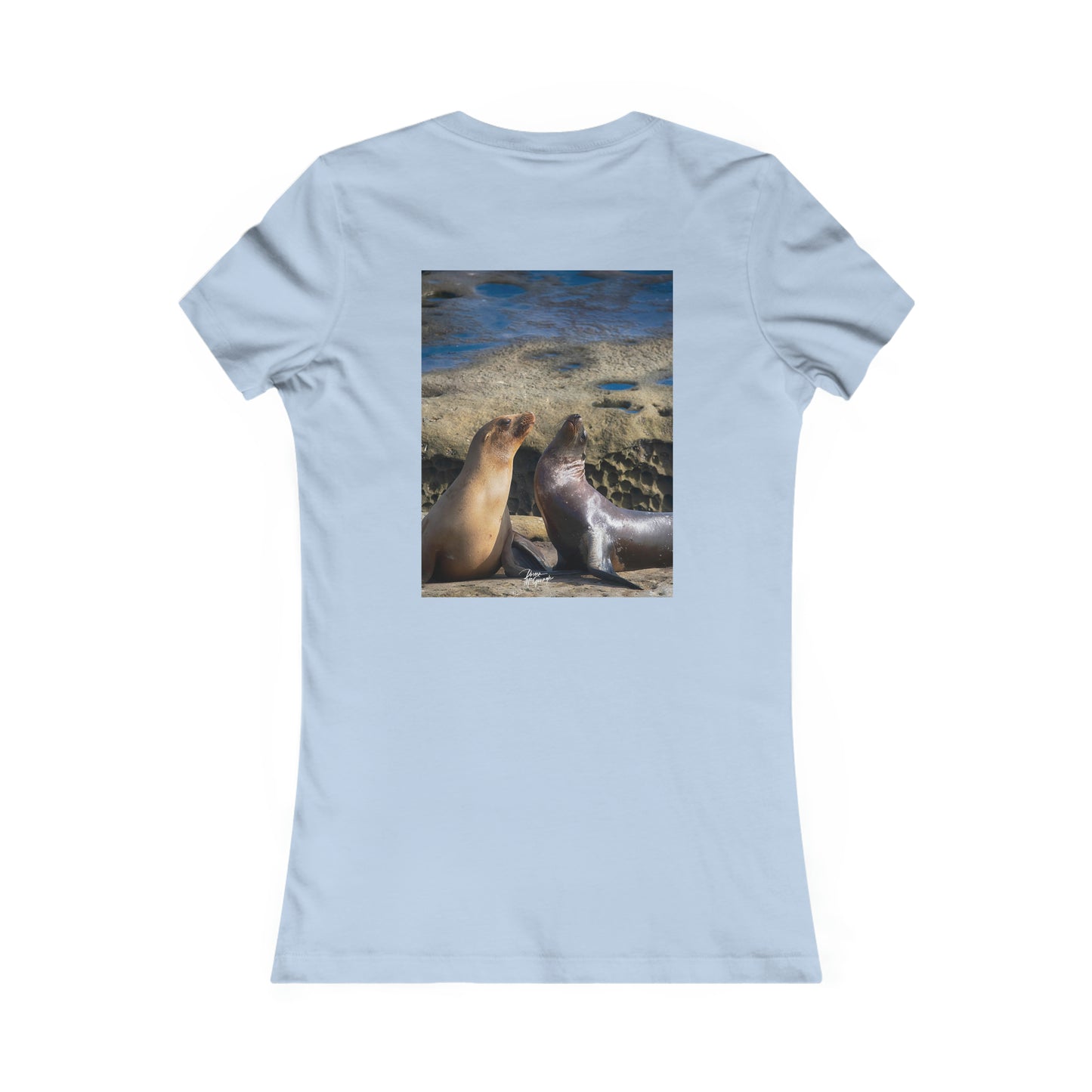 Womens fitted tee shirts Playful Serenade Sea Lions, summer t shirts