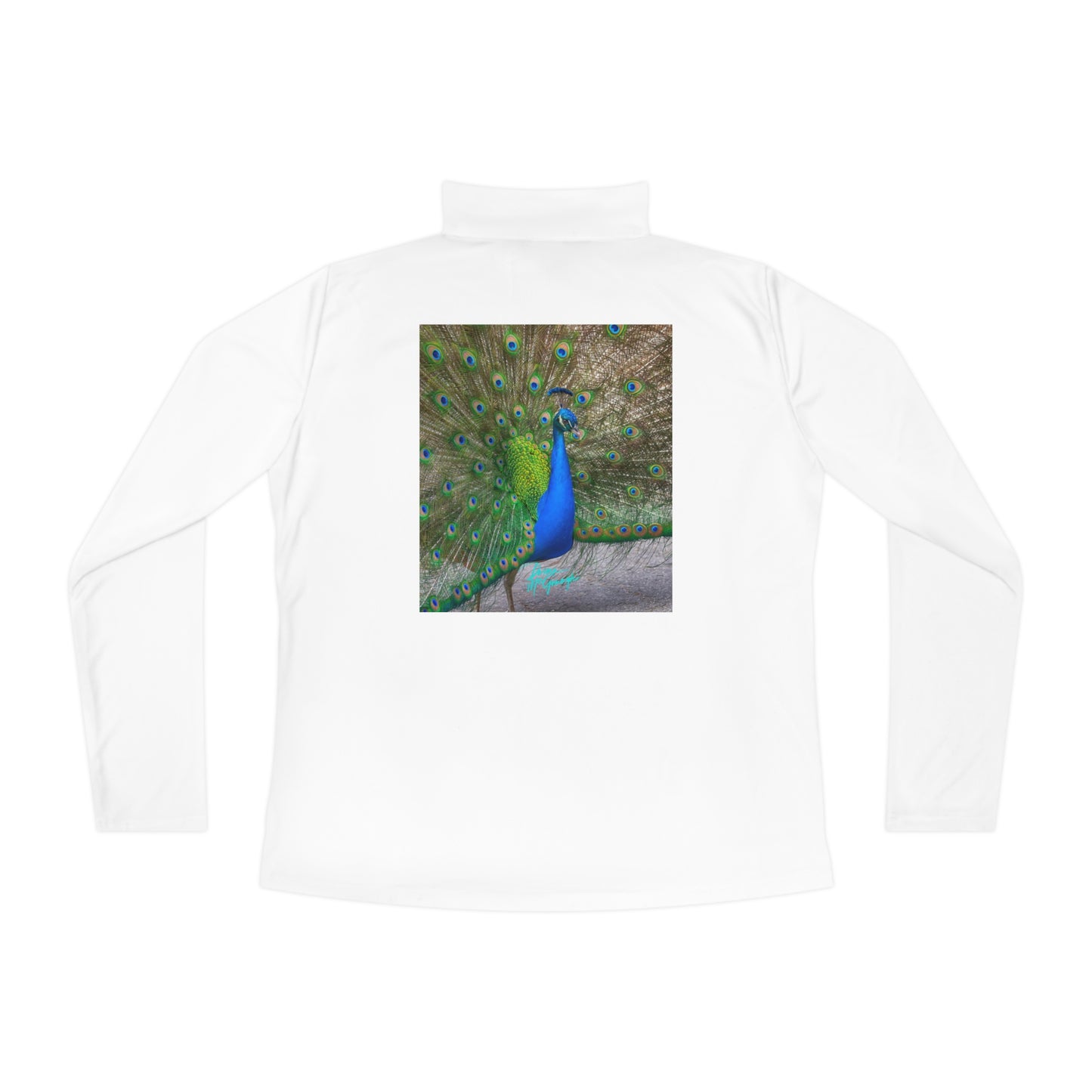 Stay Cozy in Style with Women's Peacock Long Sleeve Quarter Zip Pullover - A Wardrobe Essential