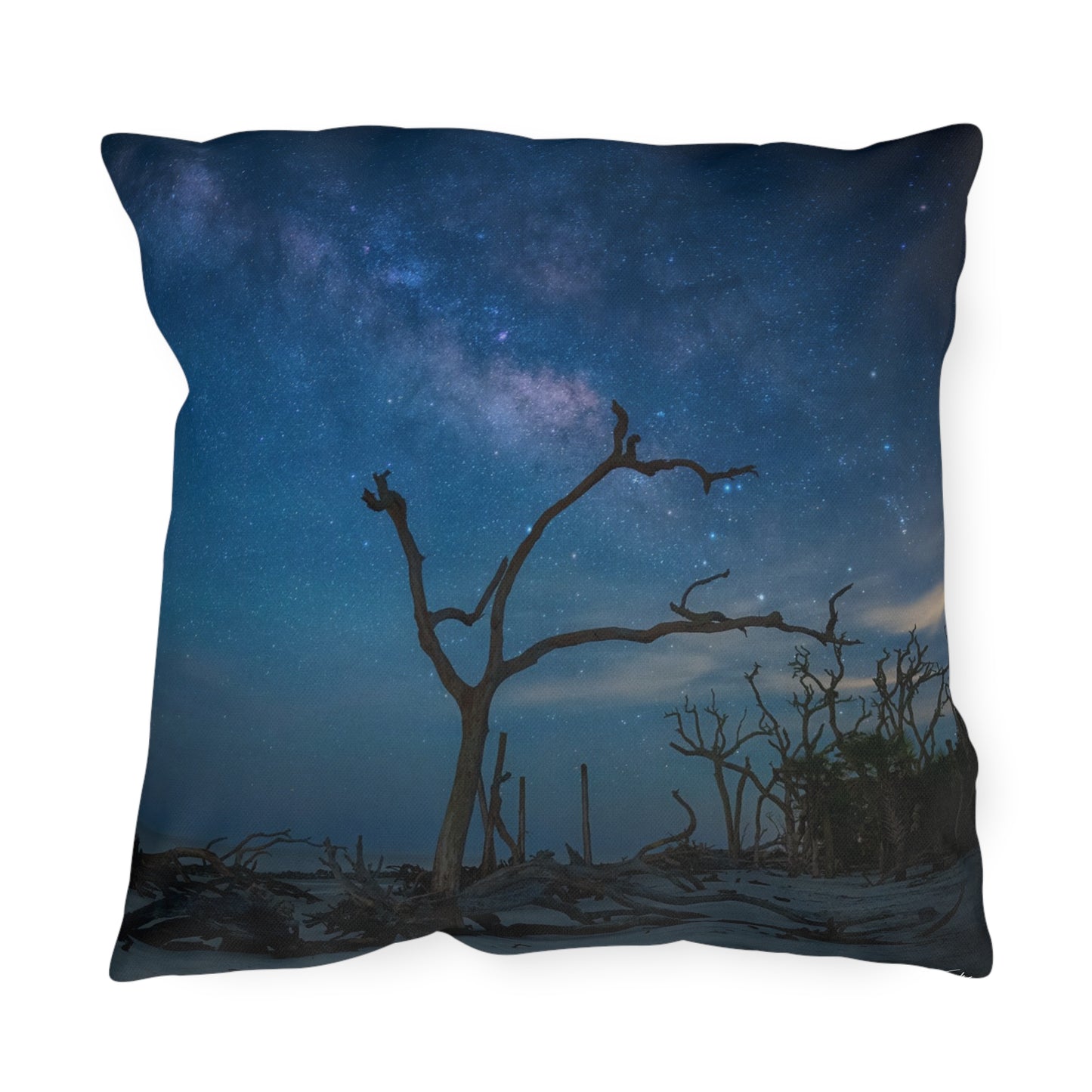 Enjoy Nature Outdoor Pillow with Milky Way Midnight – Artistic, Comfy, and Durable Decorative Accent