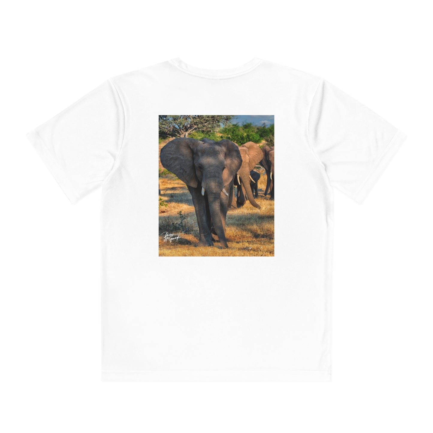 Youth Competitor Tee with Fine Art Image Elephant Family by Enjoy Nature