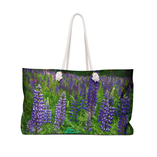 Weekender Bag, Field of Wild Lupine, Traveler Bag