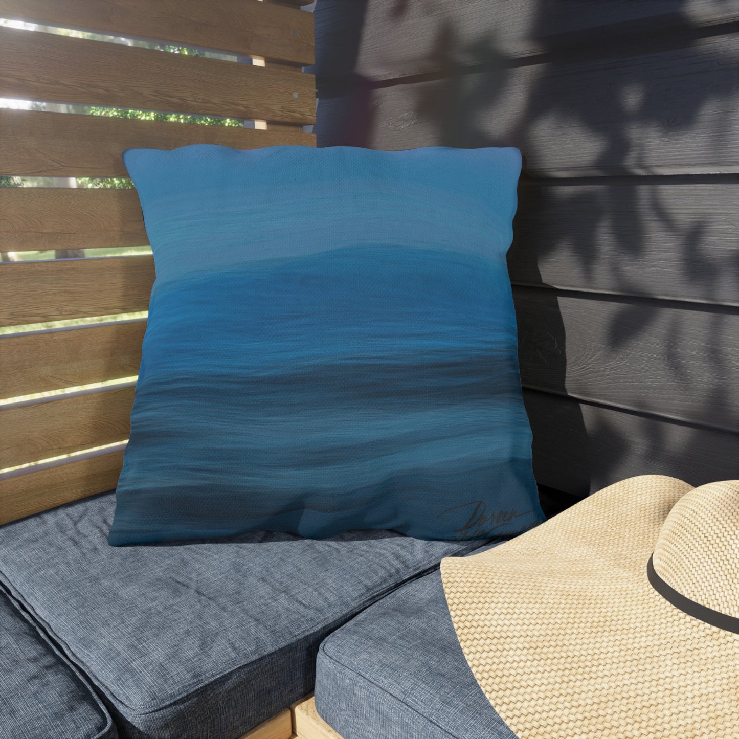 Artistic Outdoor Accent Pillows Blue Dawn