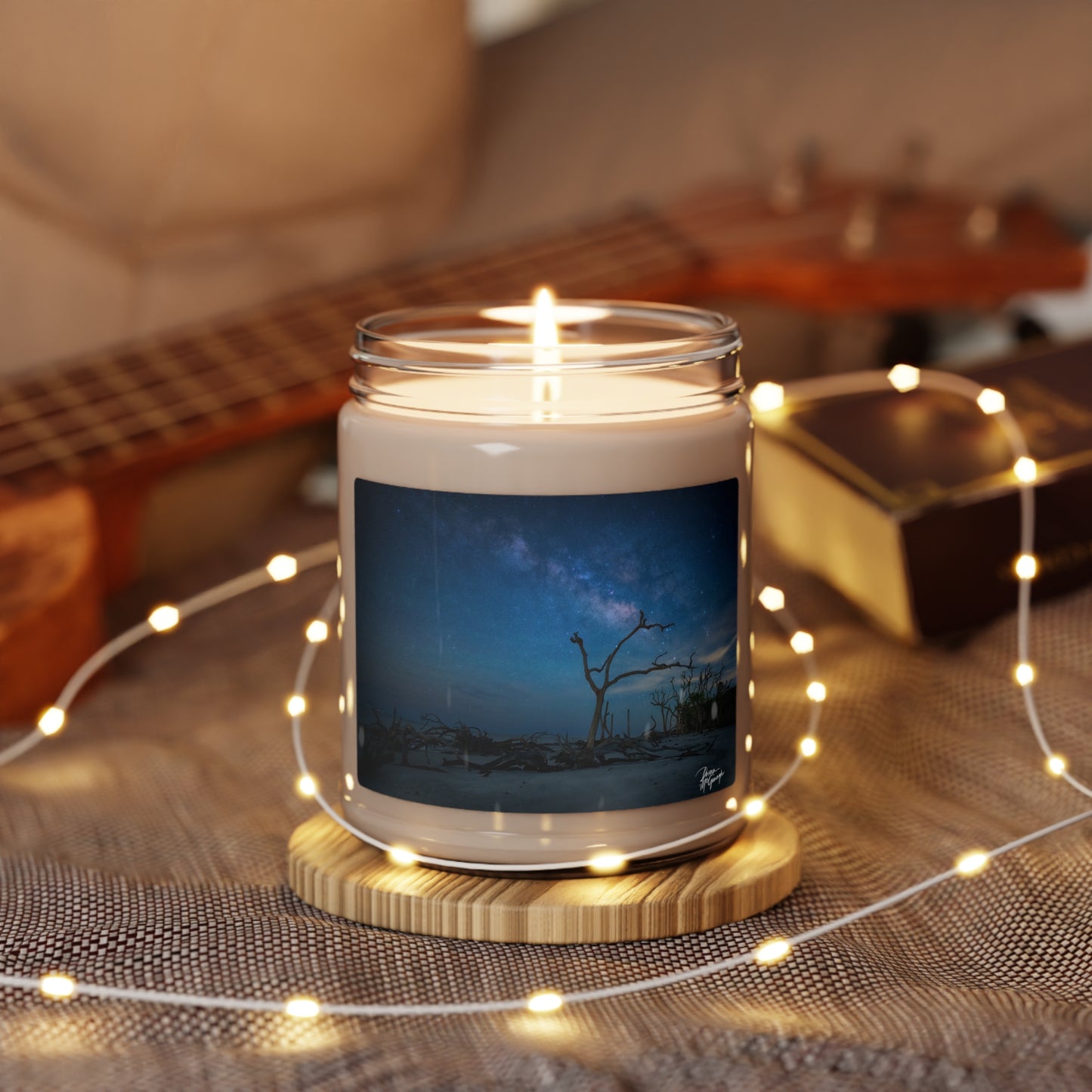 Experience the Pure Essence of Nature with the Milky Way Midnight Scented Soy Candle by Enjoy Nature