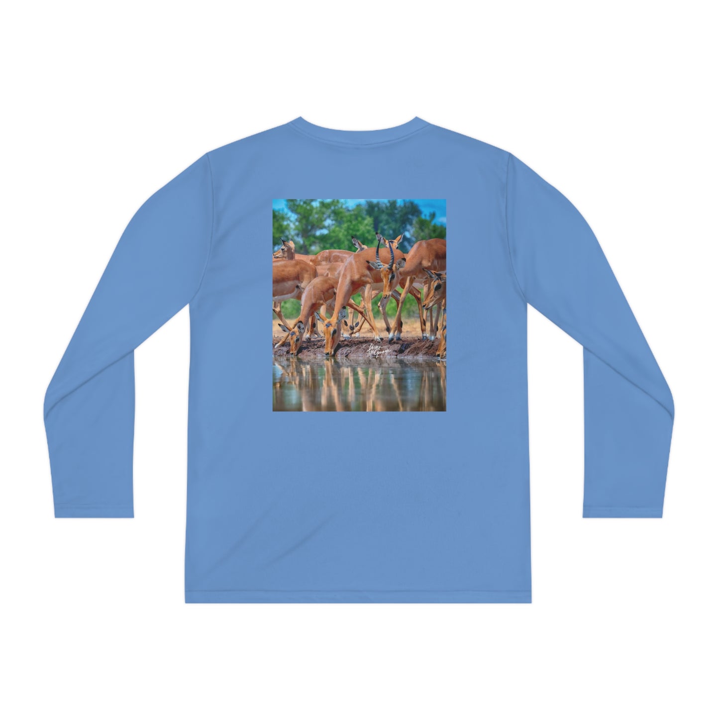 Youth Competitor Long Sleeve Tee with African Antelope by Enjoy Nature