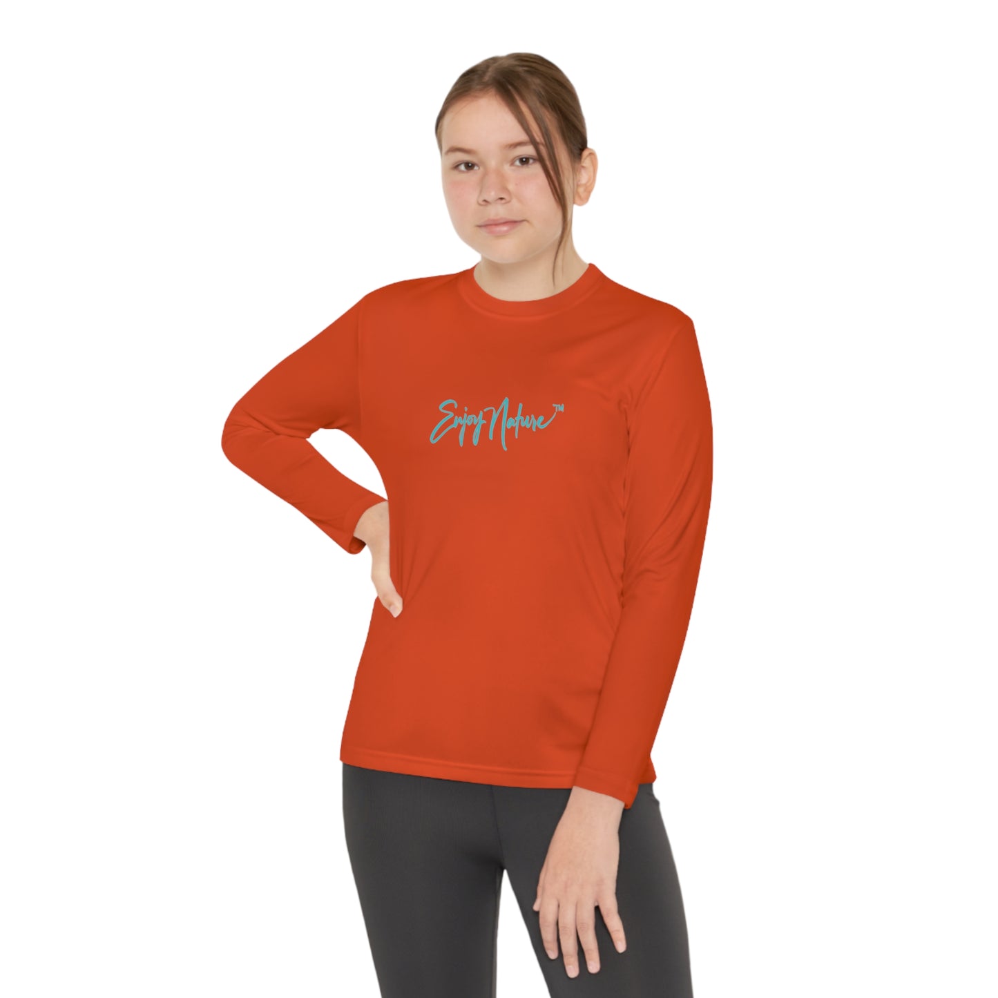 Youth Competitor Long Sleeve Tee with Giraffe Silhouette by Enjoy Nature