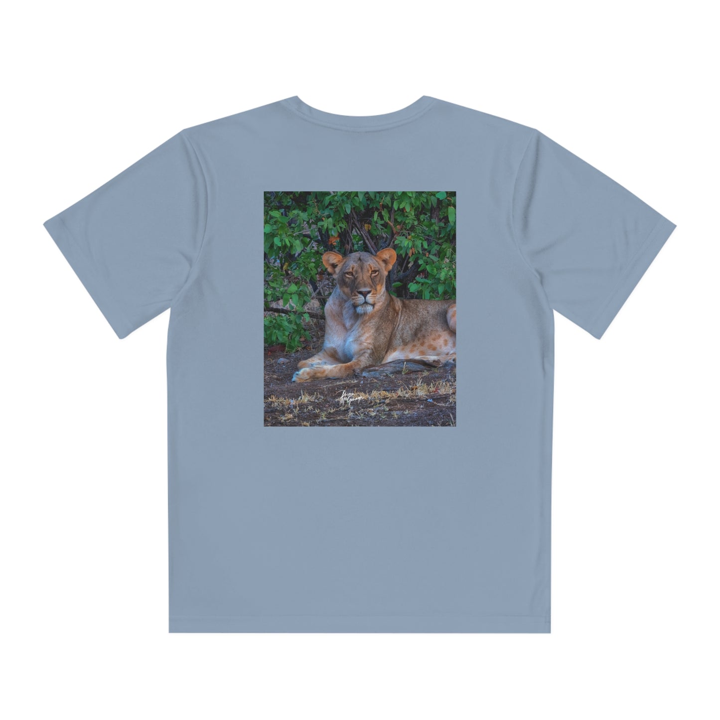 Youth Competitor Tee with Fine Art Image Dreaming About a Lioness by Enjoy Nature