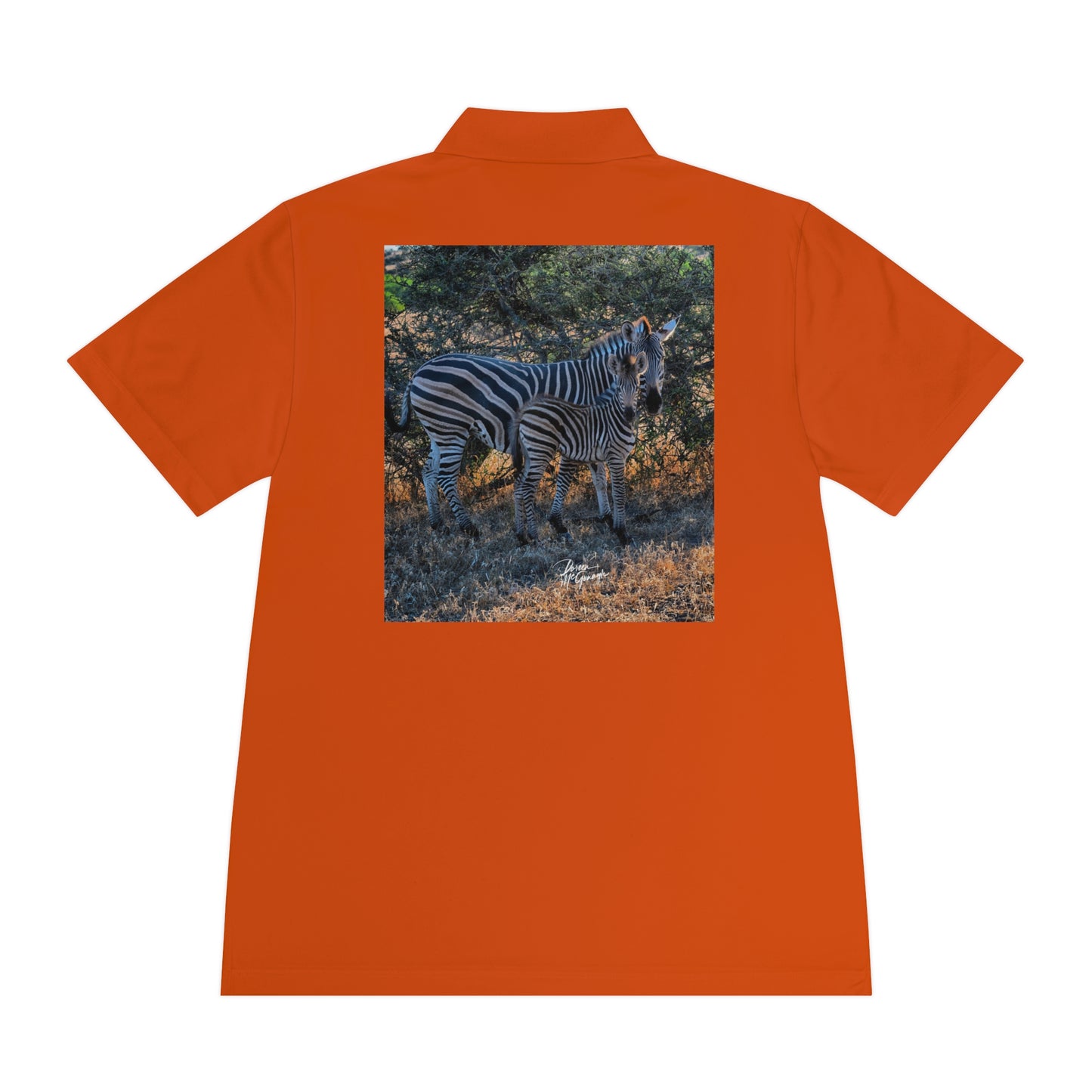 Men's Performance Polo Shirt - Zebra Stripes by Enjoy Nature