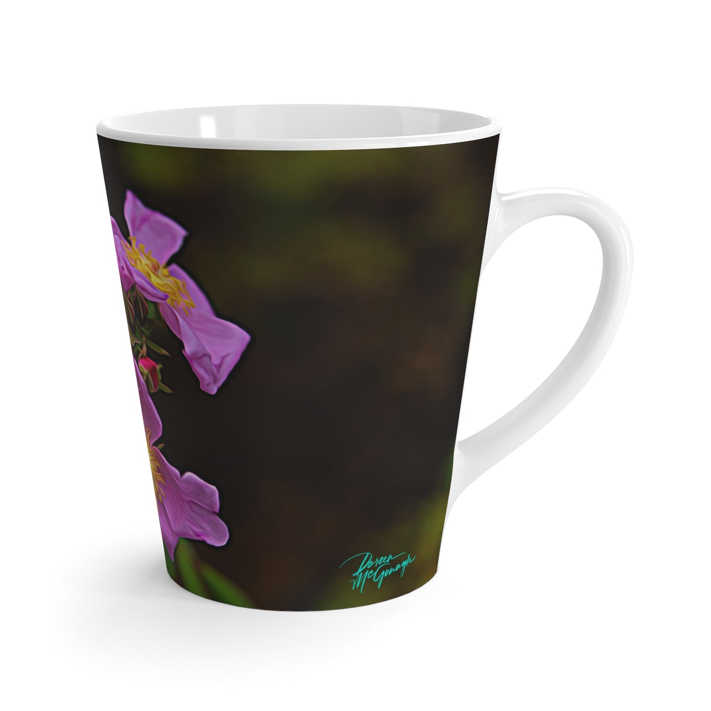 Eco Friendly Enchanting Elegance Wild Flowers,  12 oz Latte Mug  Latte Mug