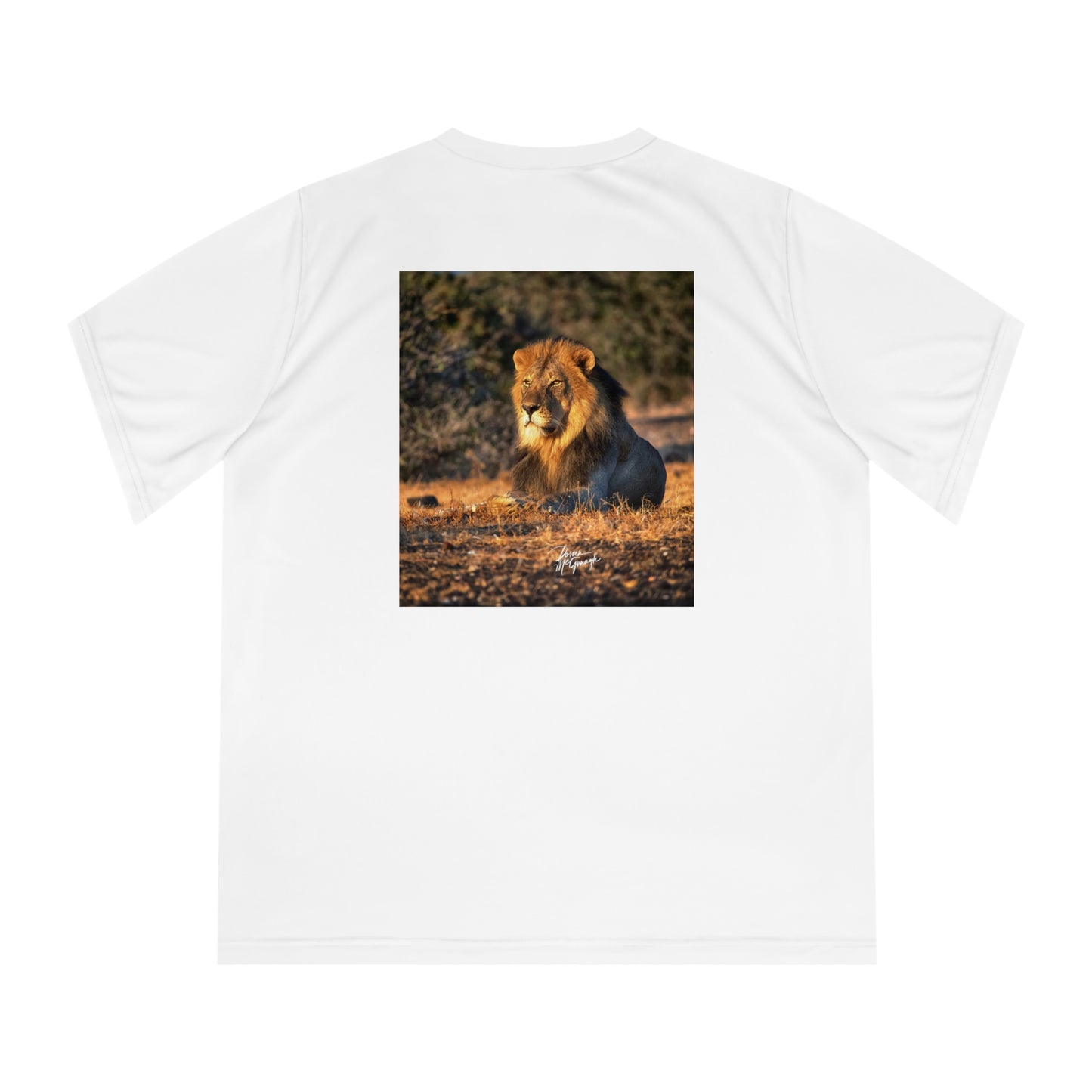 Women's Performance V-Neck T-Shirt - Lion King of Jungle by Enjoy Nature