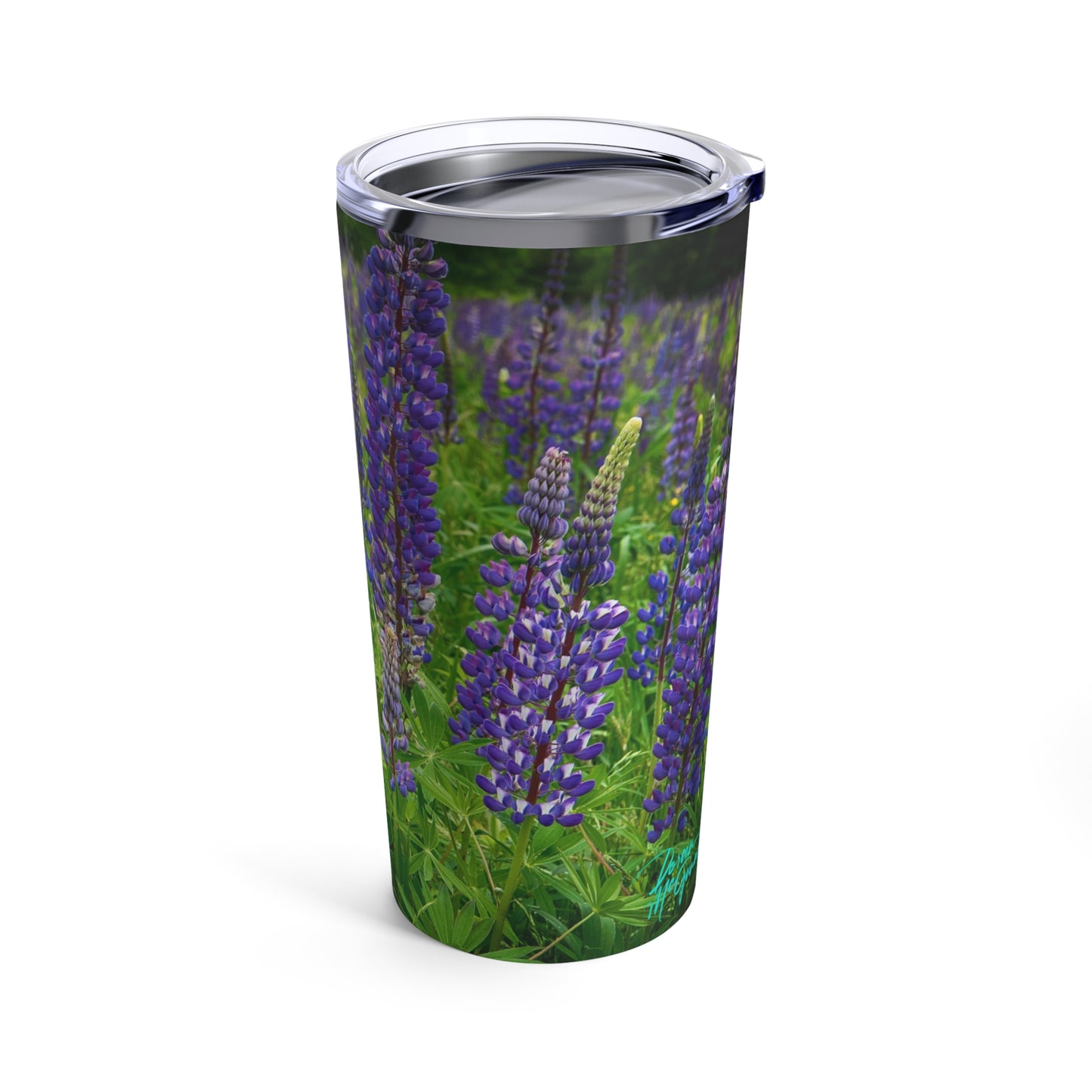 eco friendly, Maine Wild Lupines, Adventure Quencher Travel Tumbler 20oz, Insulated