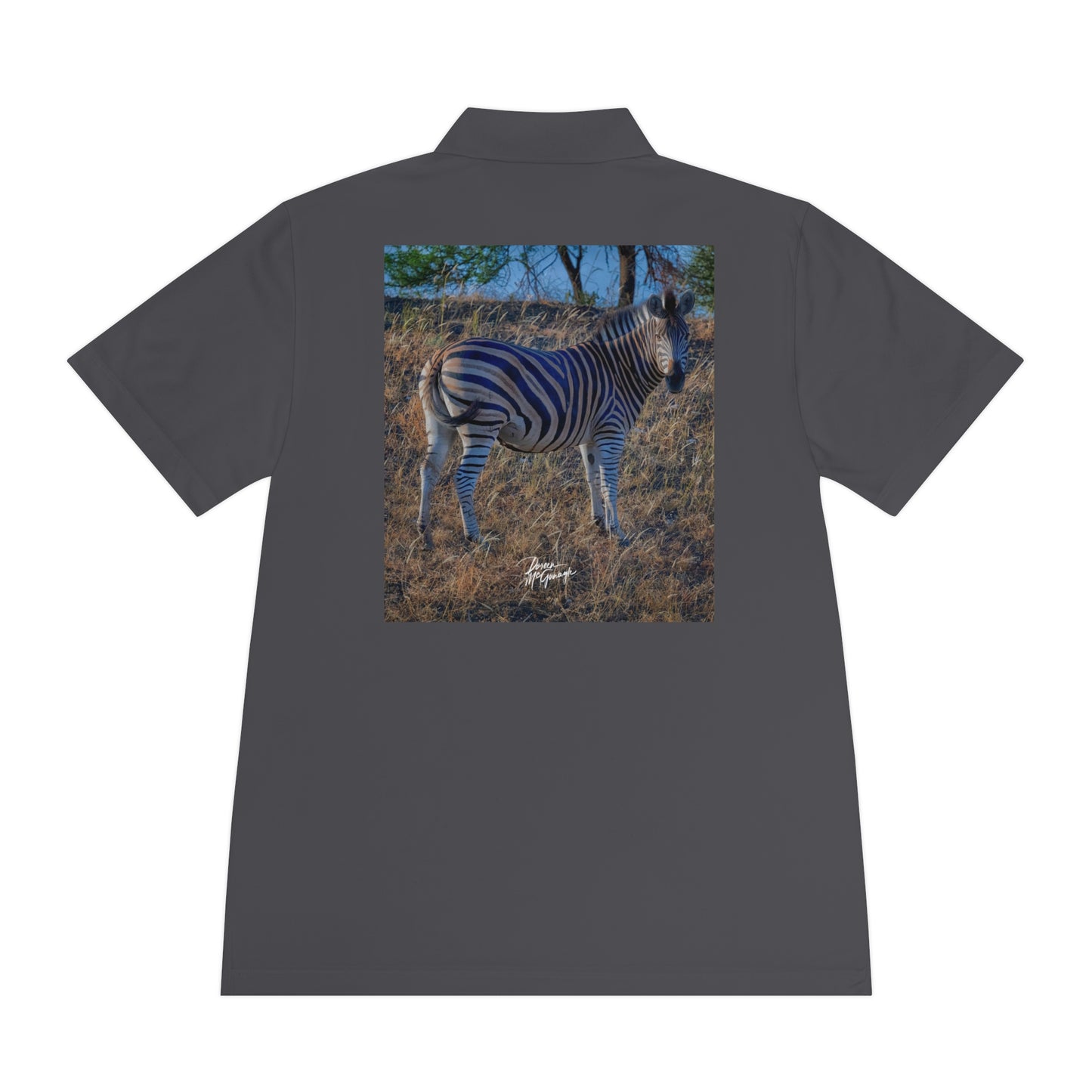 Men's Performance Polo Shirt - Baby Zebra by Enjoy Nature