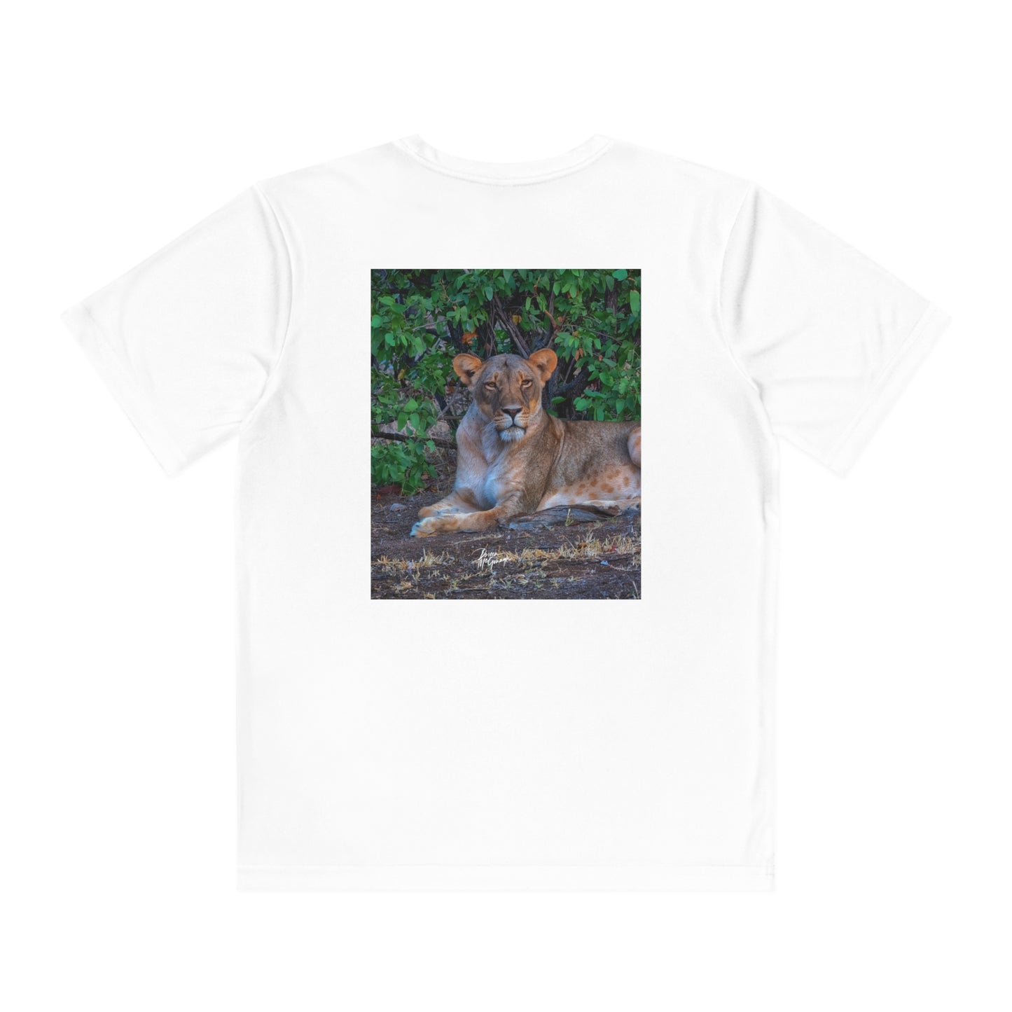 Youth Competitor Tee with Fine Art Image Dreaming About a Lioness by Enjoy Nature