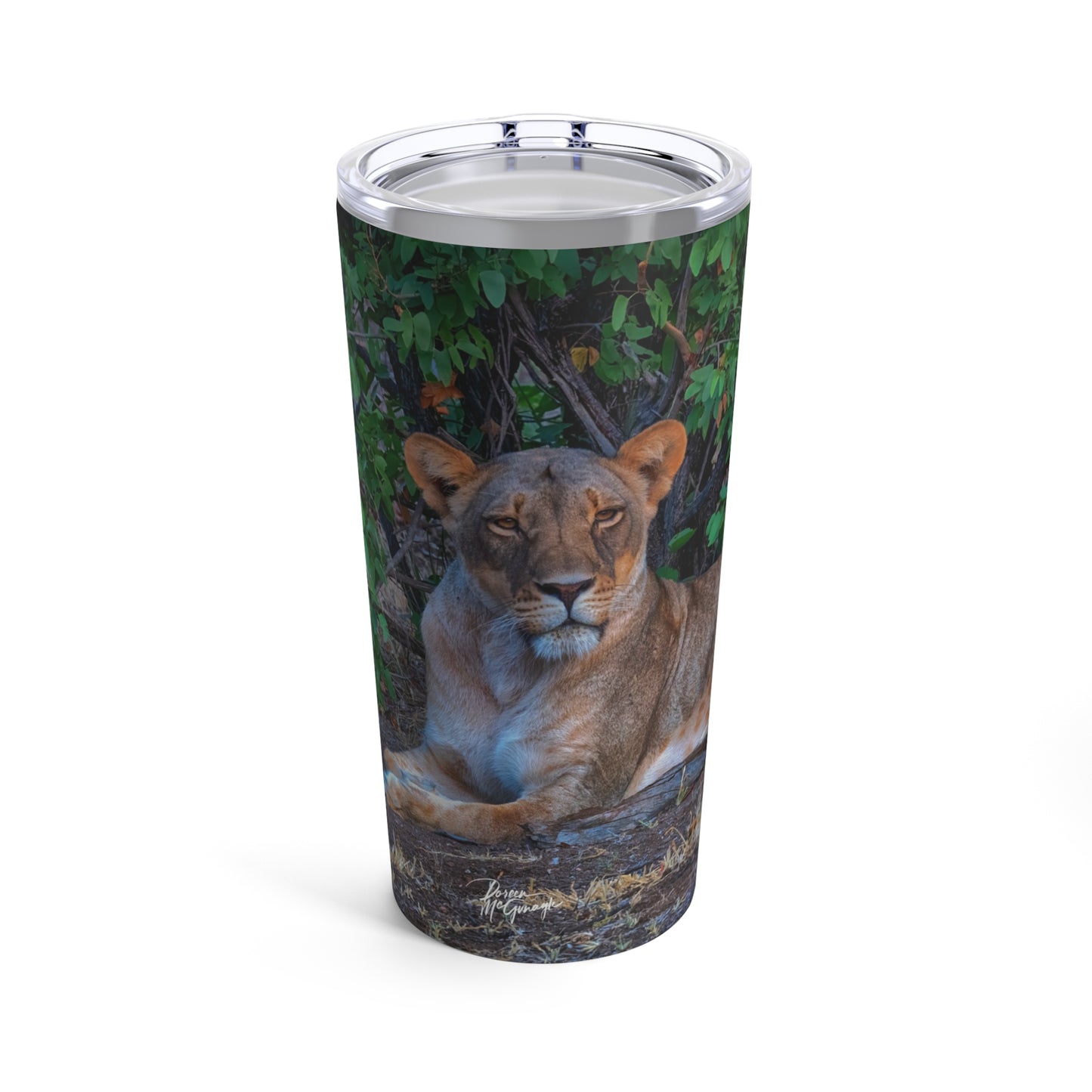 Enjoy Nature Dreaming About a Lioness 20 oz Travel Tumbler