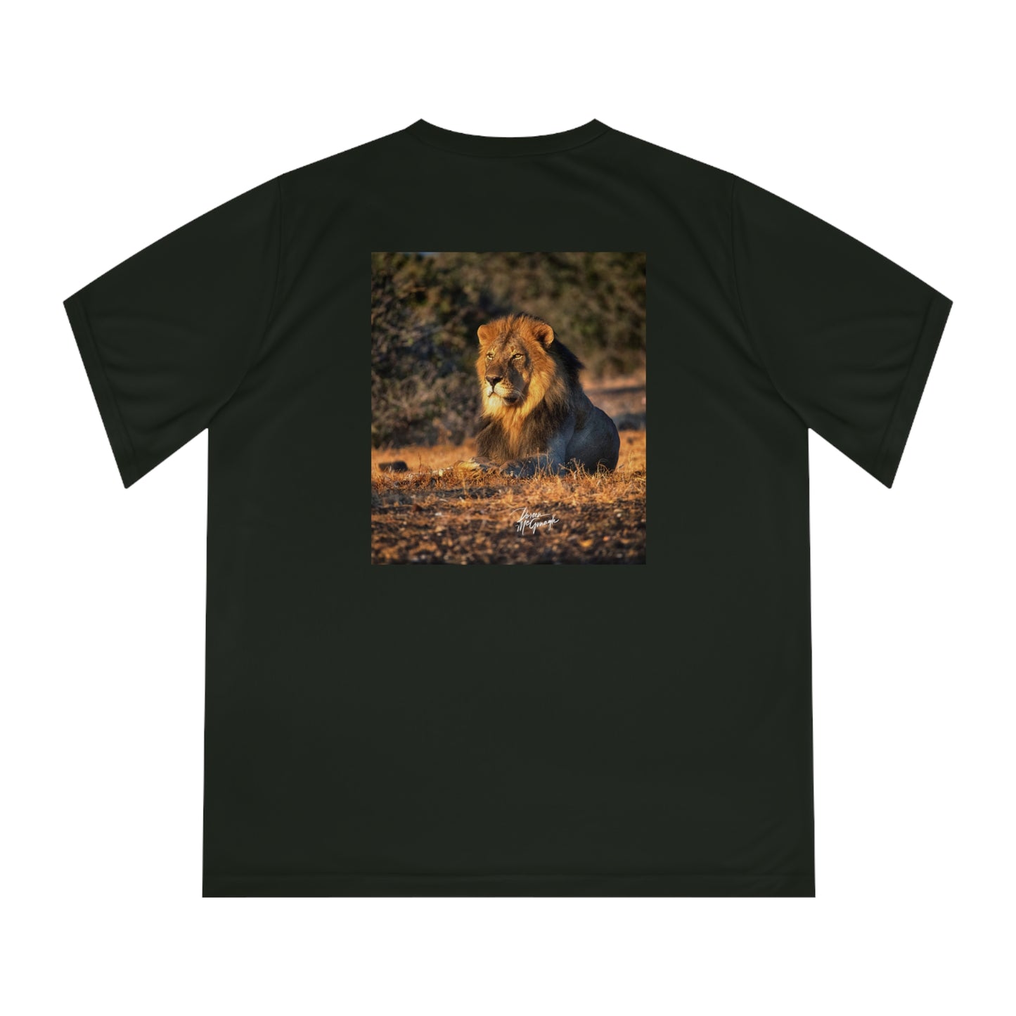 Women's Performance V-Neck T-Shirt - Lion King of Jungle by Enjoy Nature