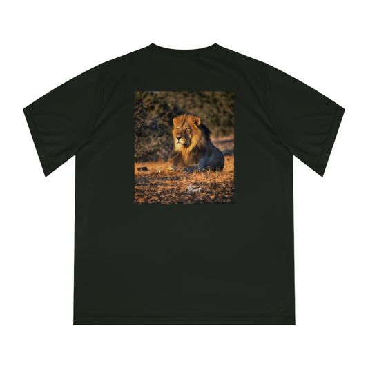 Women's Performance V-Neck T-Shirt - Lion King of Jungle by Enjoy Nature