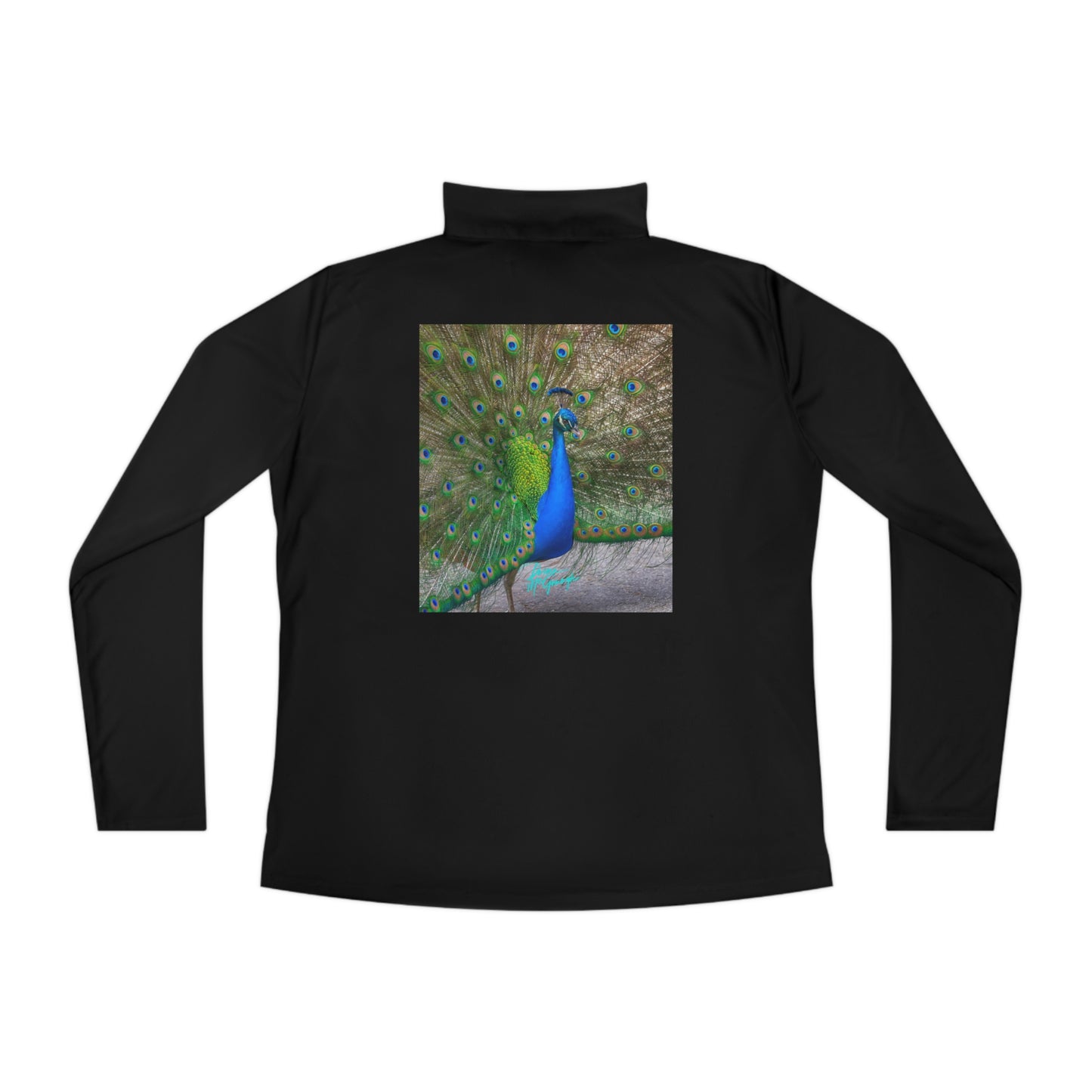 Stay Cozy in Style with Women's Peacock Long Sleeve Quarter Zip Pullover - A Wardrobe Essential