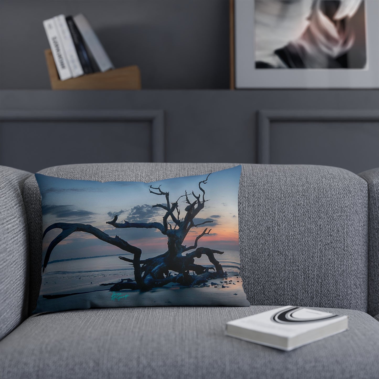 Artistic Accent Pillow, Sunrise on Jekyll Island, Decorative Pillow