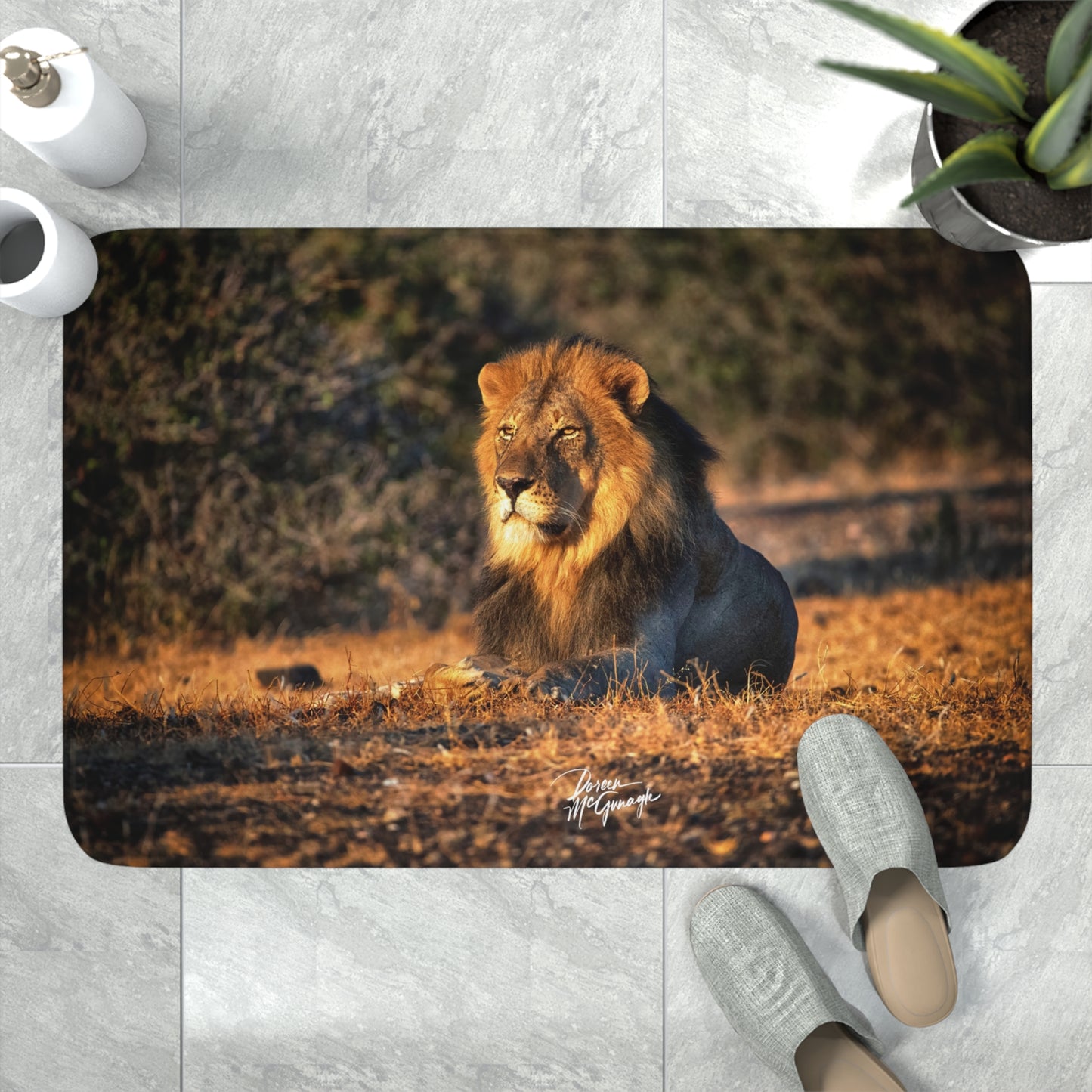 Lion King of Jungle Memory Foam Bath Mat from Enjoy Nature