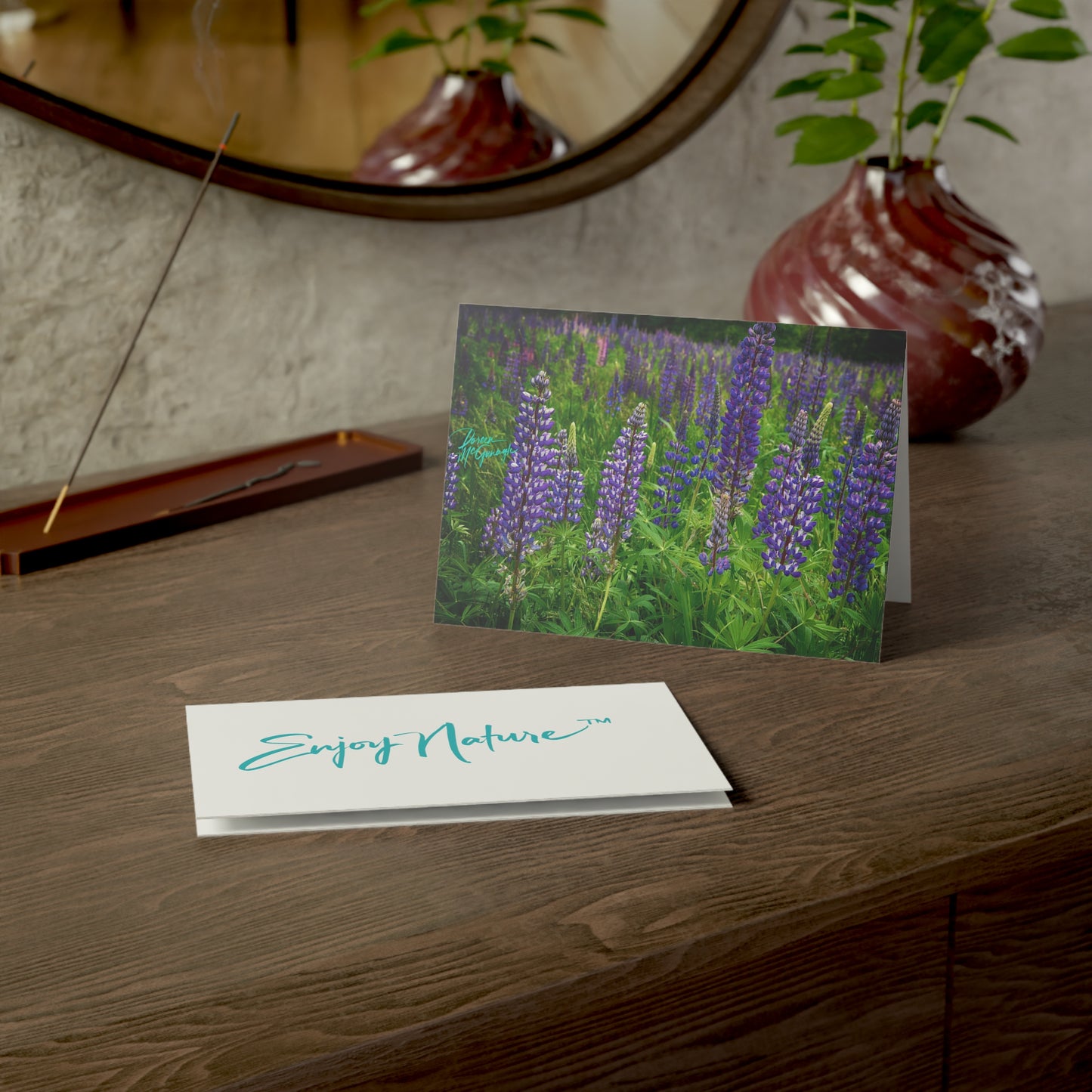 Photo note cards, Maine Wild Lupines, boxed  note cards (10 pcs)