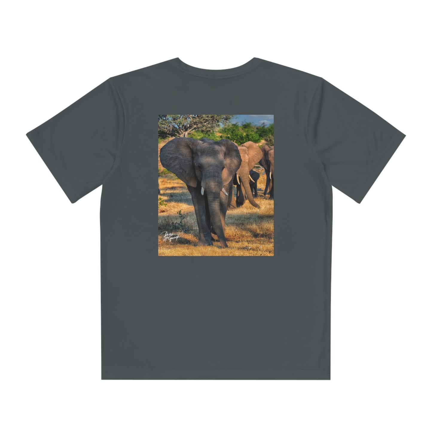 Youth Competitor Tee with Fine Art Image Elephant Family by Enjoy Nature