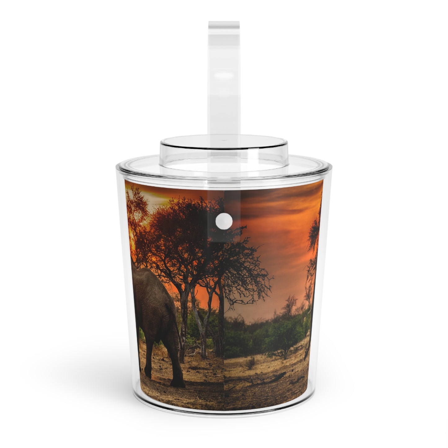 Enjoy Nature Spirited Elephant at Sunset Insulated Ice Bucket