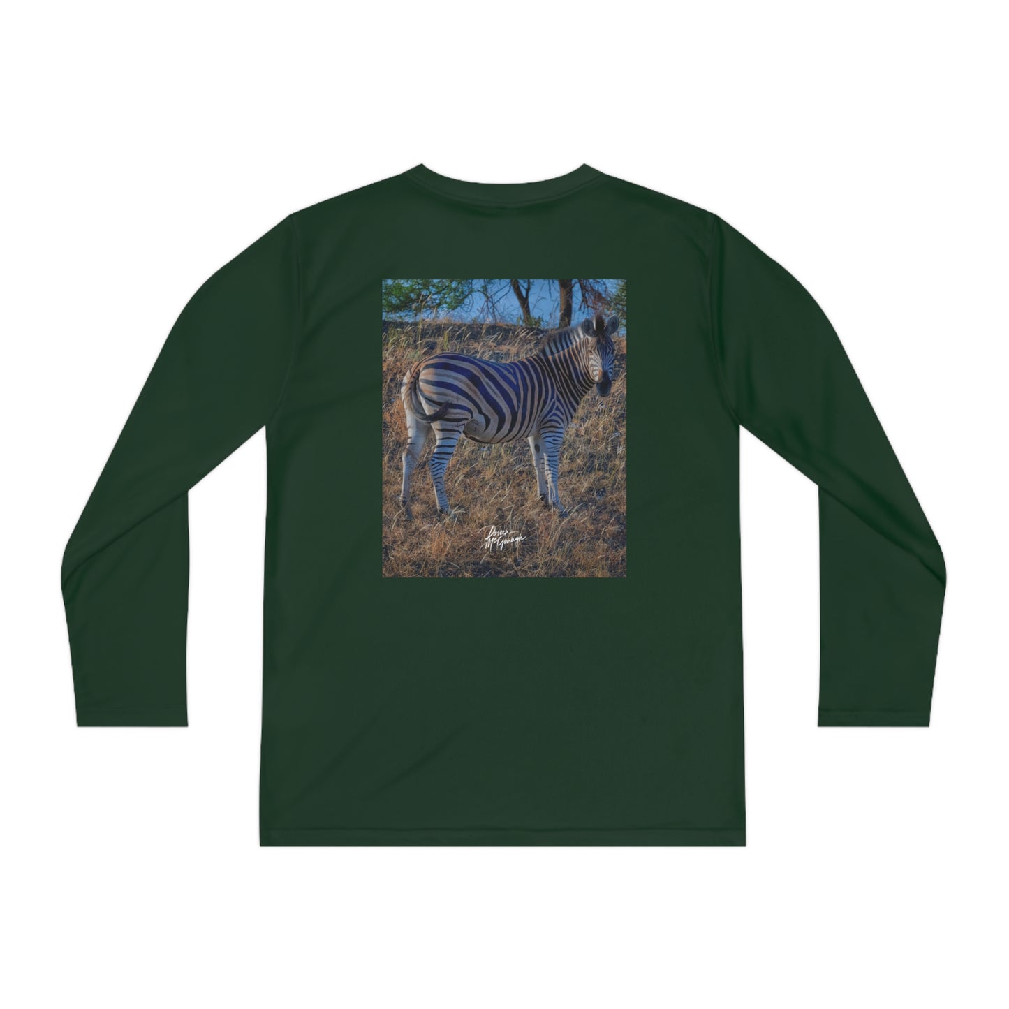 Youth Competitor Long Sleeve Tee with Baby Zebra by Enjoy Nature