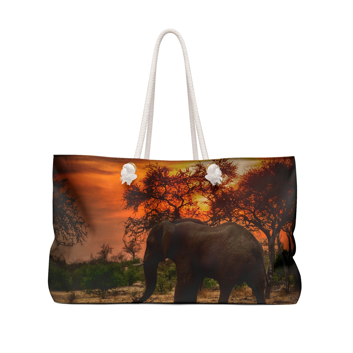 Weekender Tote Bag: Spirited Elephant Silhouette by Enjoy Nature