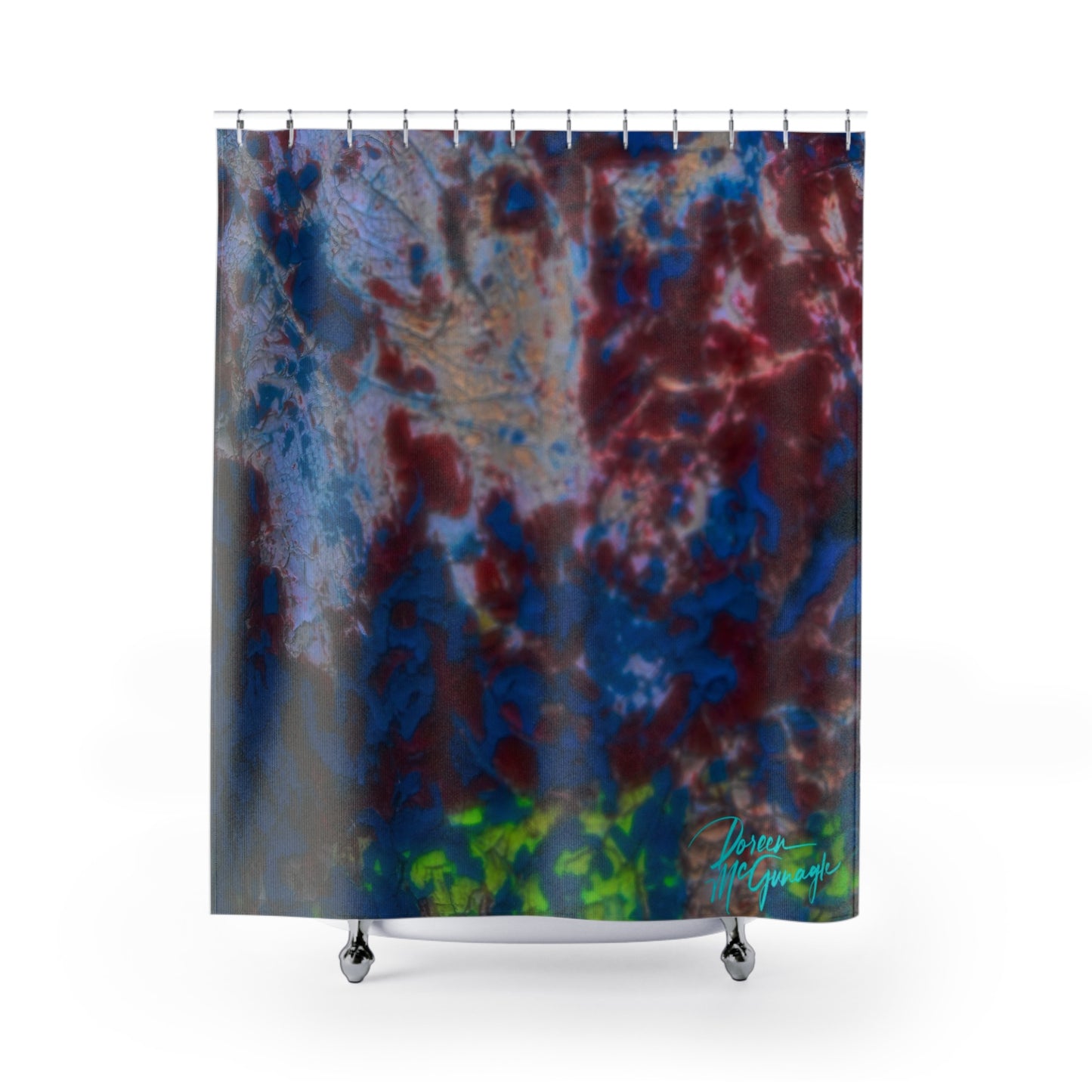 Earthy Shower Curtain, Resilience Abstract, Nature Inspired