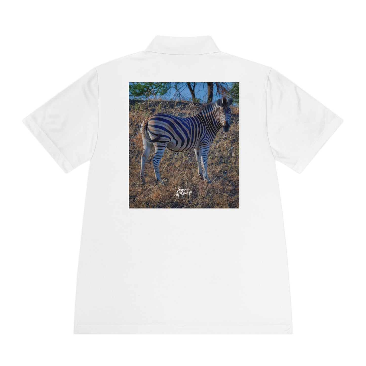 Men's Performance Polo Shirt - Baby Zebra by Enjoy Nature