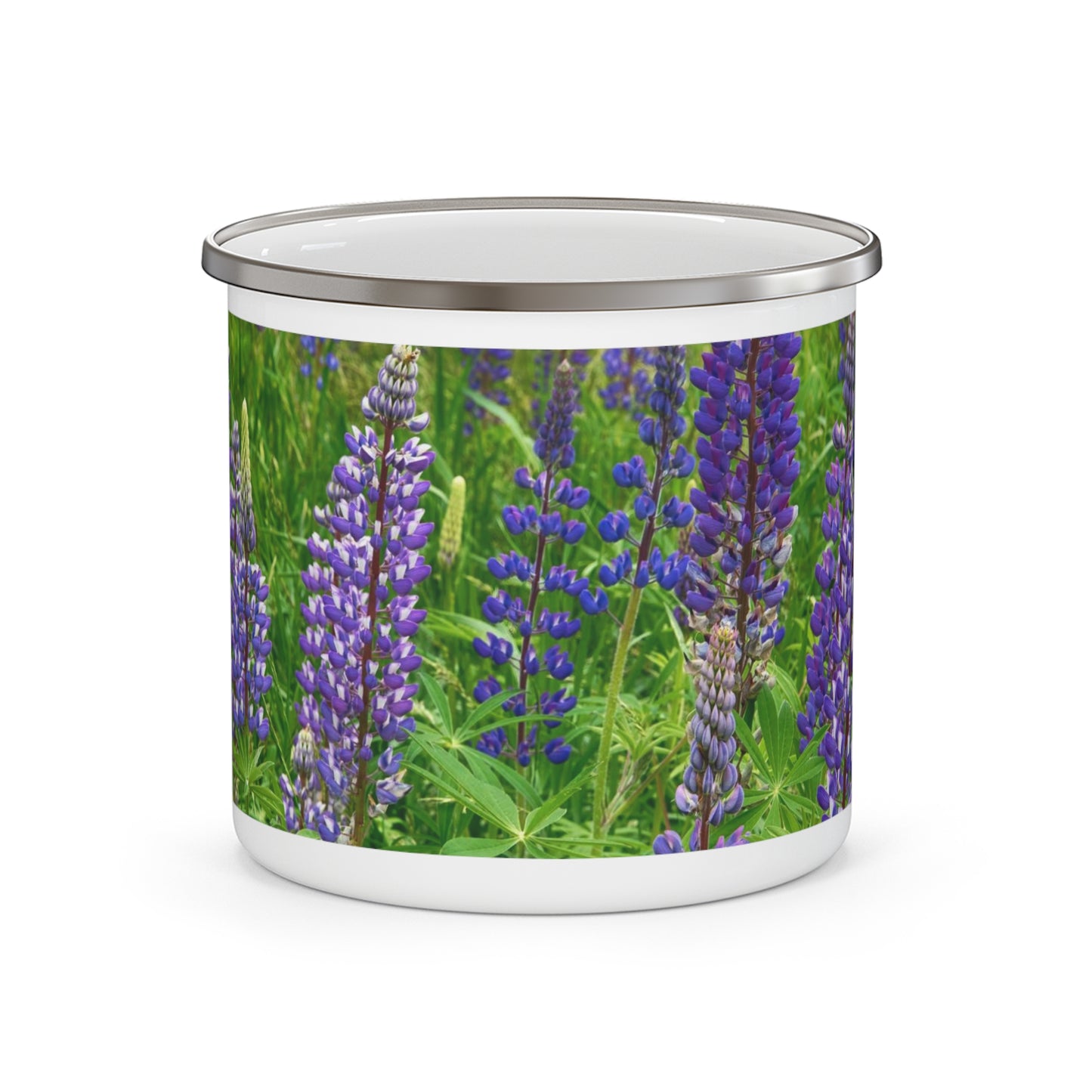 Enamel Camping Mug, Maine Wild Lupines