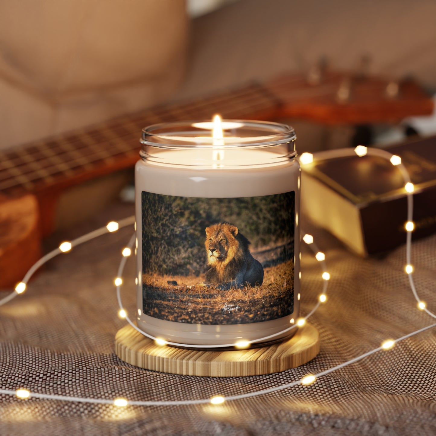 Experience the Pure Essence of Nature with the Lion King of Jungle Scented Soy Candle by Enjoy Nature